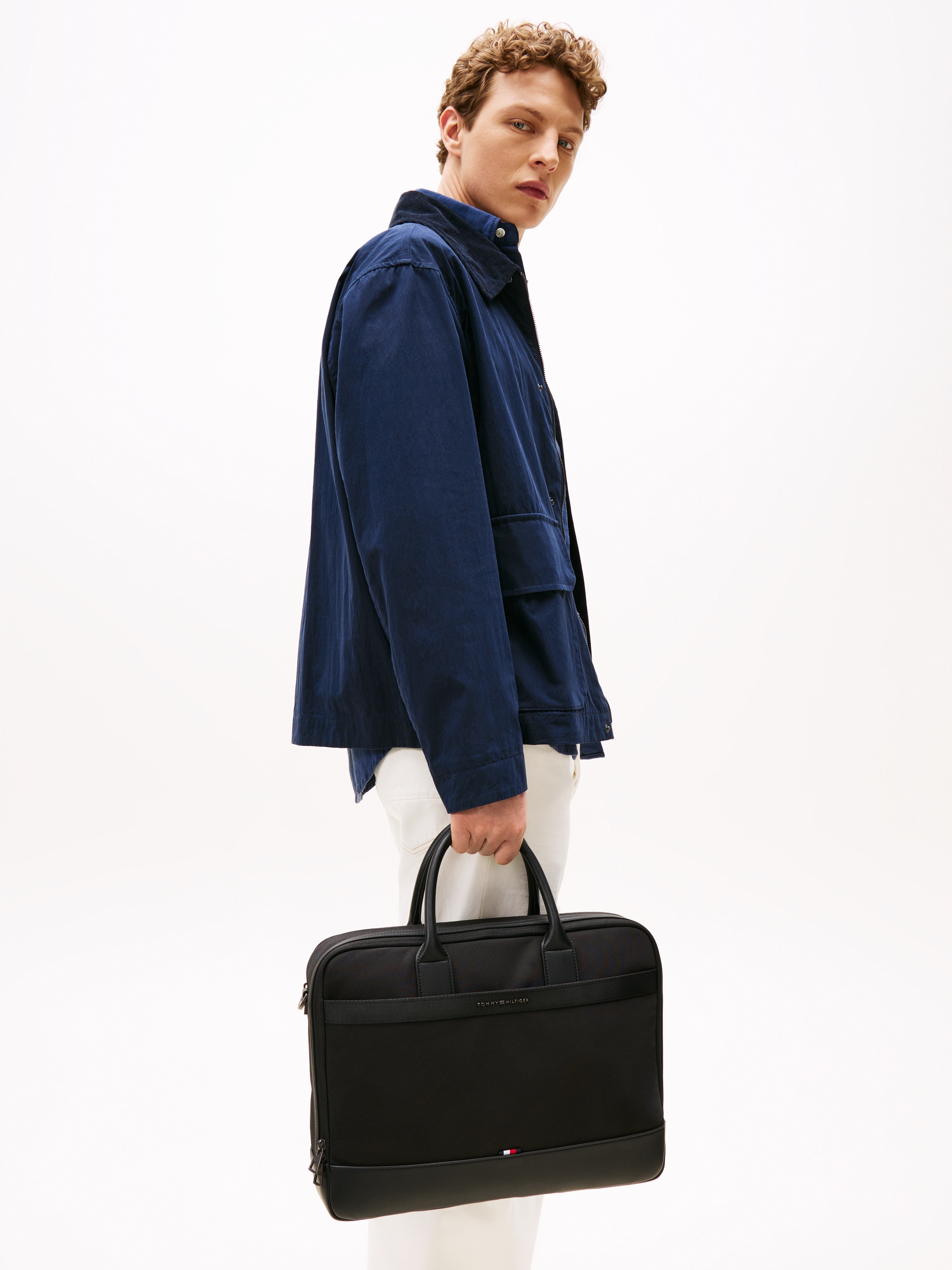 Tommy Hilfiger Laptoptasche »TH NYLON TRAVEL COMPUTER BAG«, Geschäftstasche, Messenger Bag, ideal für Geschäftsreise