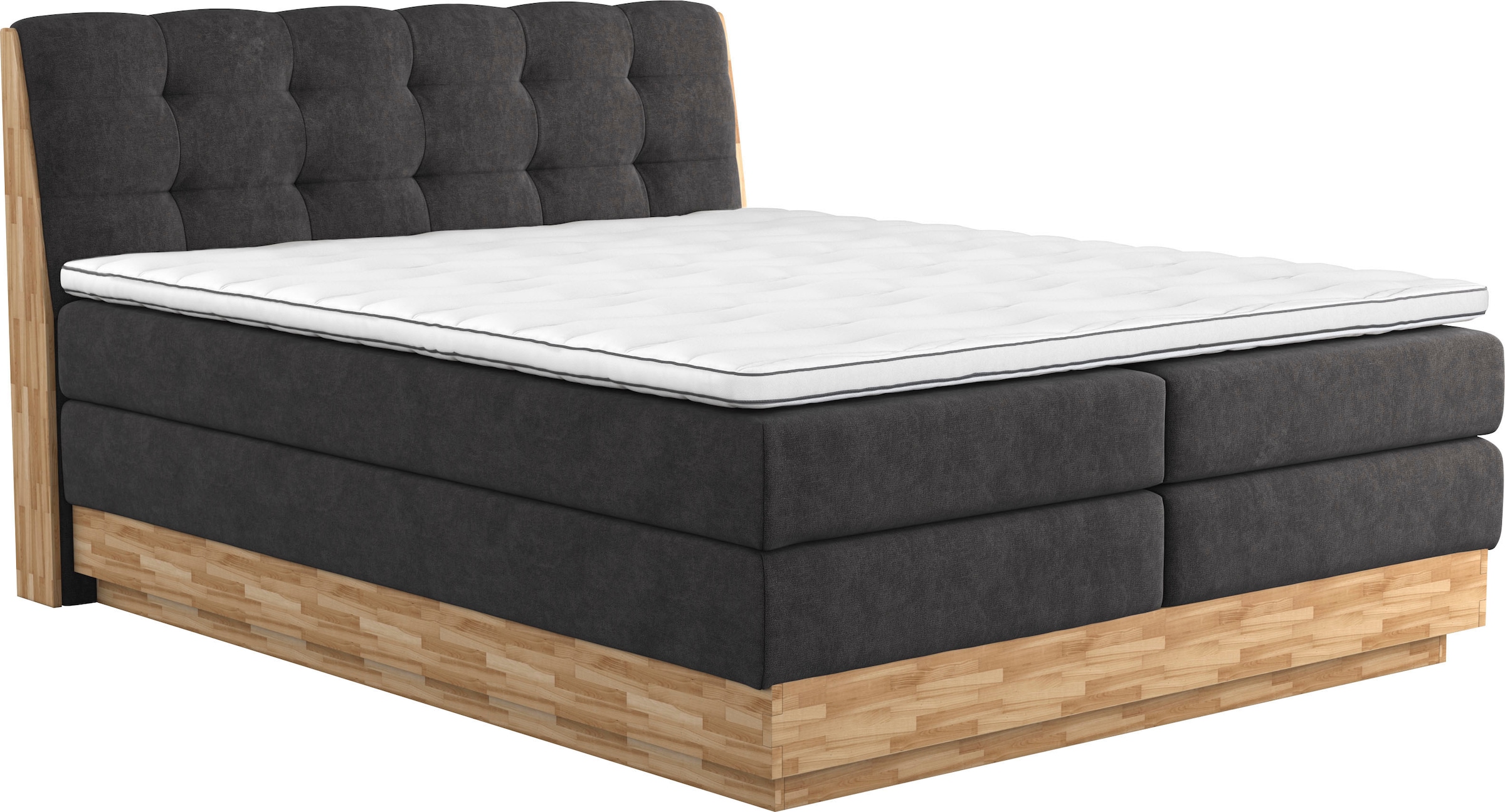 Home affaire Boxspringbett "Naome", Boxspringbett, Inklusive Topper günstig online kaufen