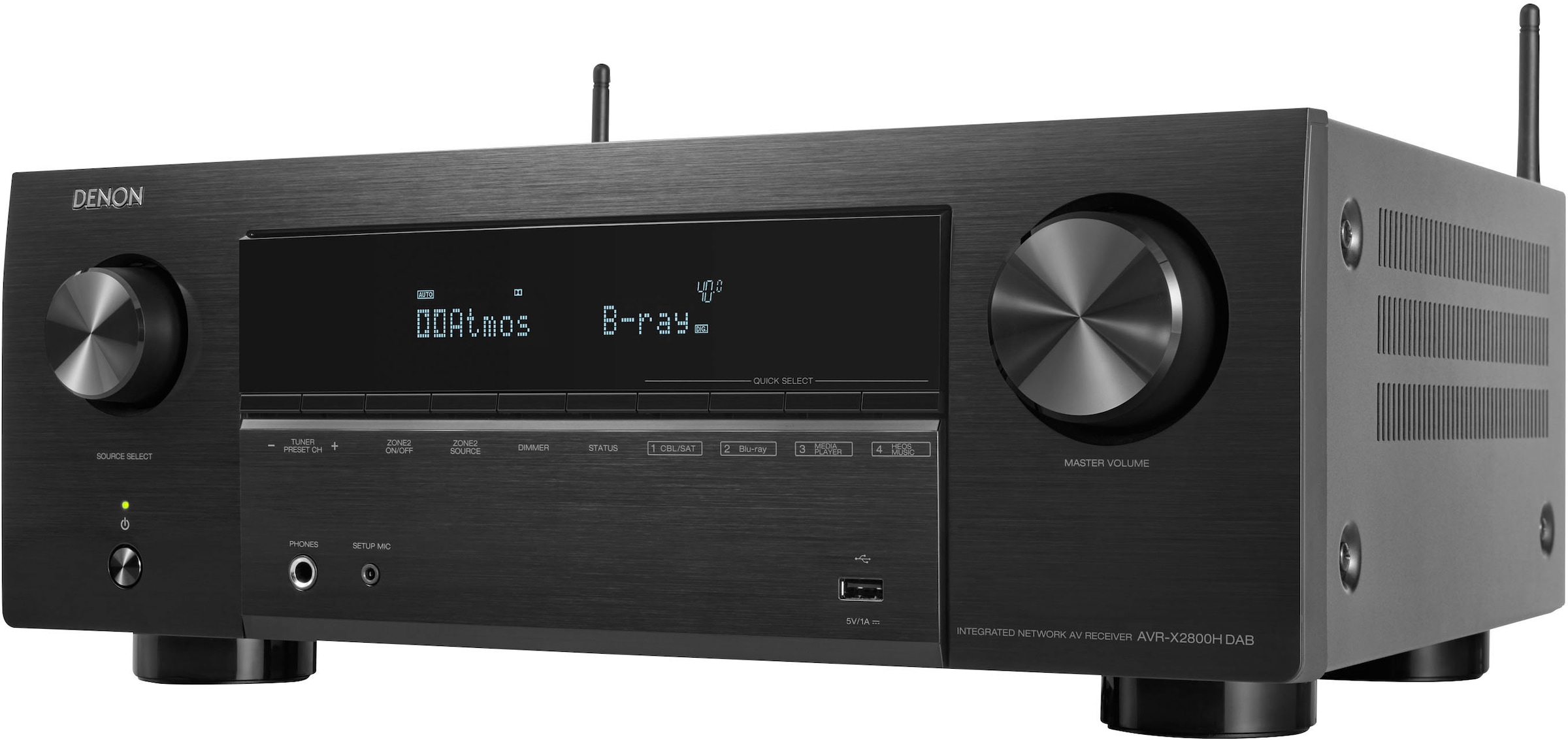 Denon AV-Receiver »AVR-X2800H DAB«, 7.2, (LAN (Ethernet)-Bluetooth-WLAN Sprachsteuerung), mit DAB