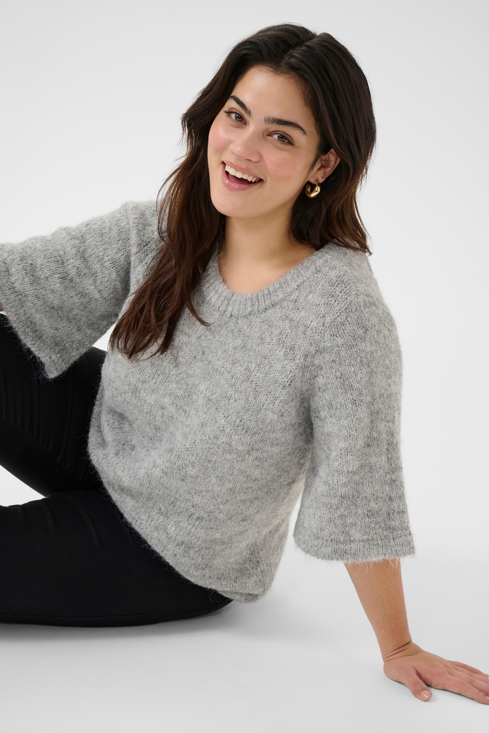KAFFE Curve Strickpullover »Damen Strickpullover KCemilia«