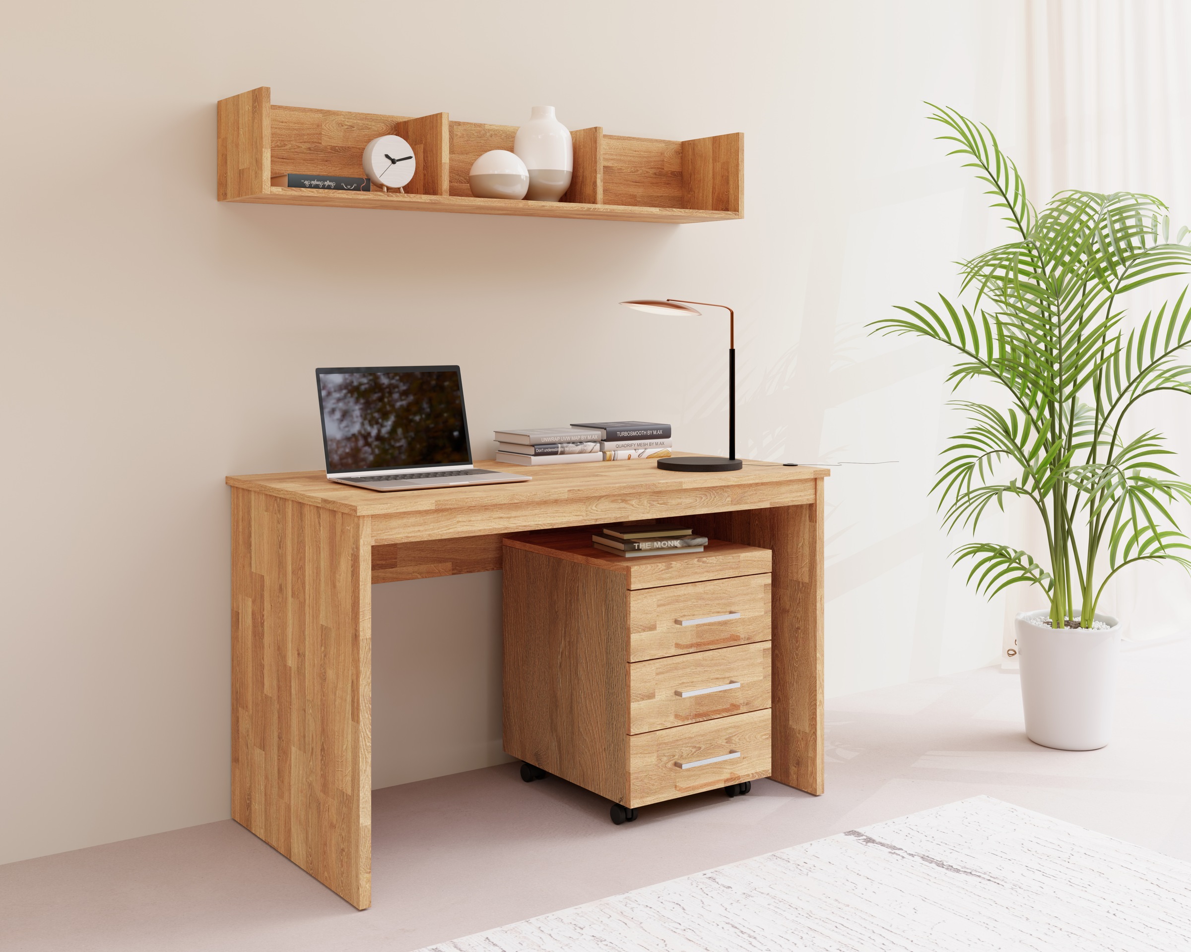 Home affaire Büromöbel-Set »Logo« Set, Set besteht aus Schreibtisch,Rollcoi günstig online kaufen