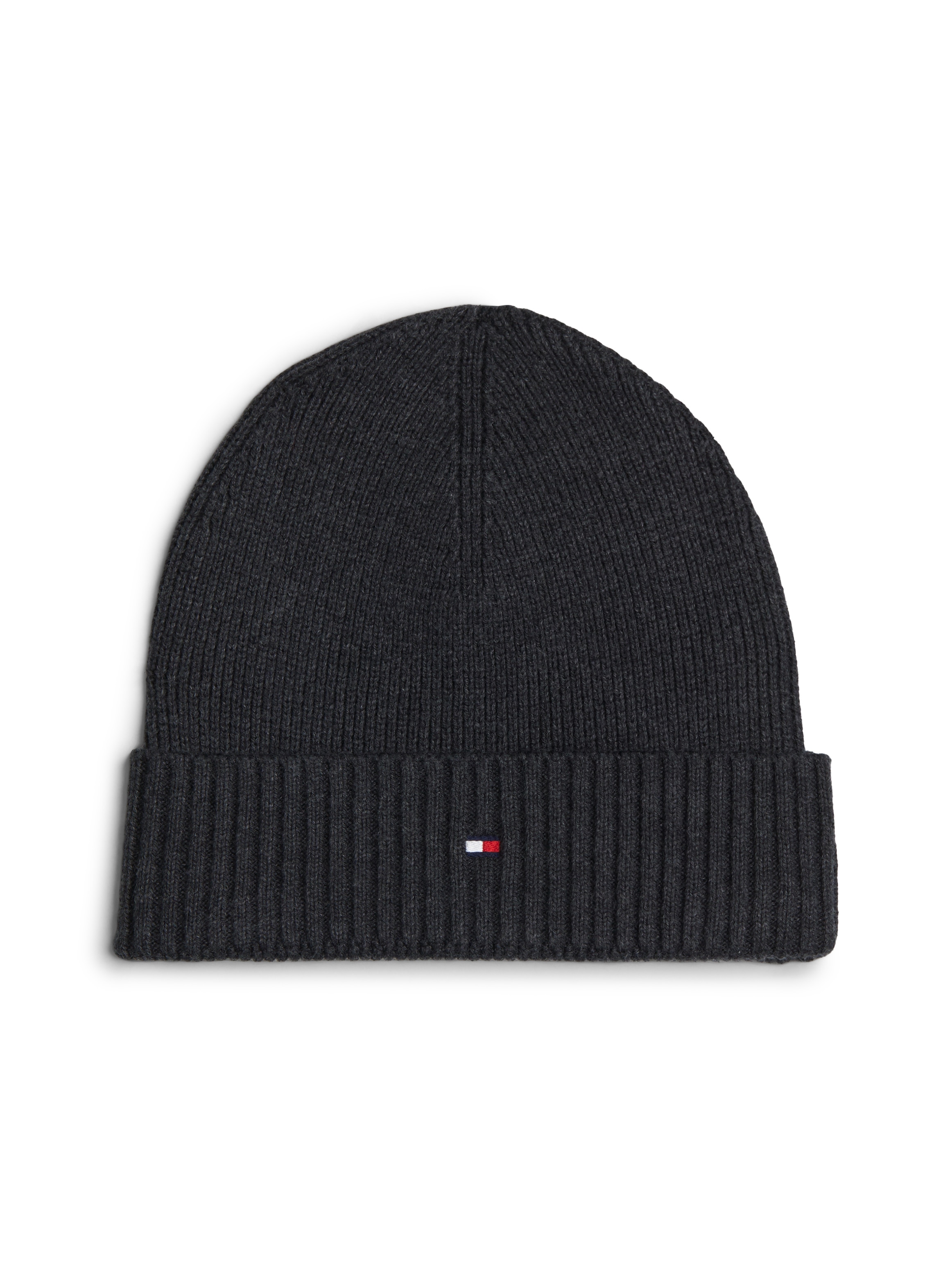 Tommy Hilfiger Strickmütze »TH FLAG PIMA COTTON BEANIE«, mit Logostickerei