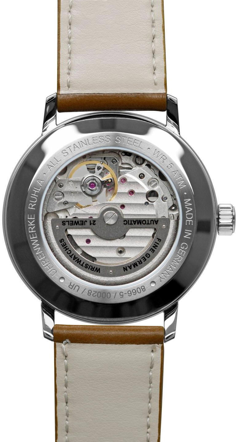 ZEPPELIN Automatikuhr »Hindenburg Automatik, sustainable Planet«, Armbanduhr, Herrenuhr, offene Unruh, Made in Germany