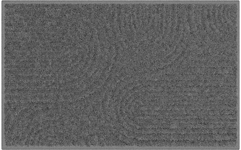my home Badematte »Yves«, rutschhemmend beschichtet, strapazierfähig, Badteppich, modernes Skandi-Design, mit Hoch-Tief-Effekt