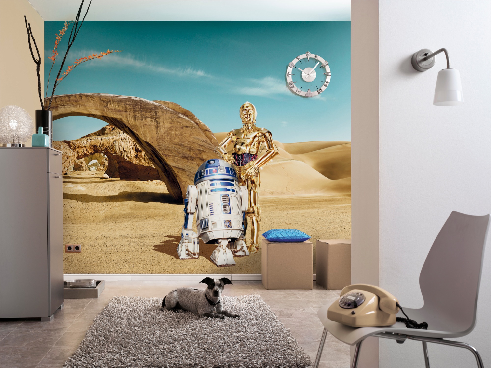 Komar Fototapete »STAR WARS Lost Droids - Größe 368 x 254 cm«, bedruckt, Kinderzimmer