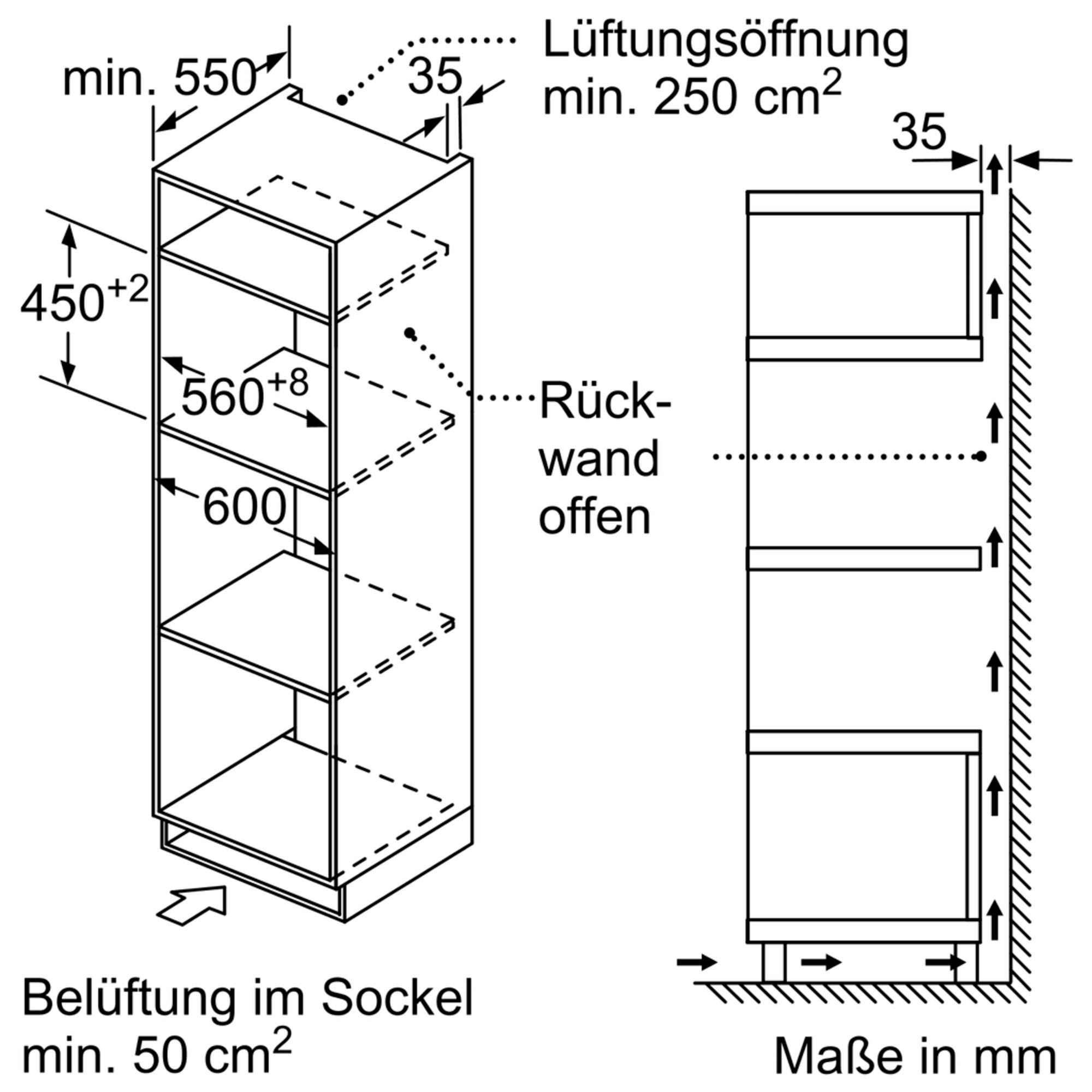 Constructa Einbau-Mikrowelle »CC4W91963«, Heißluft-Großflächengrill-Umluftgrillen, 900 W, mit Heißluftfunktion