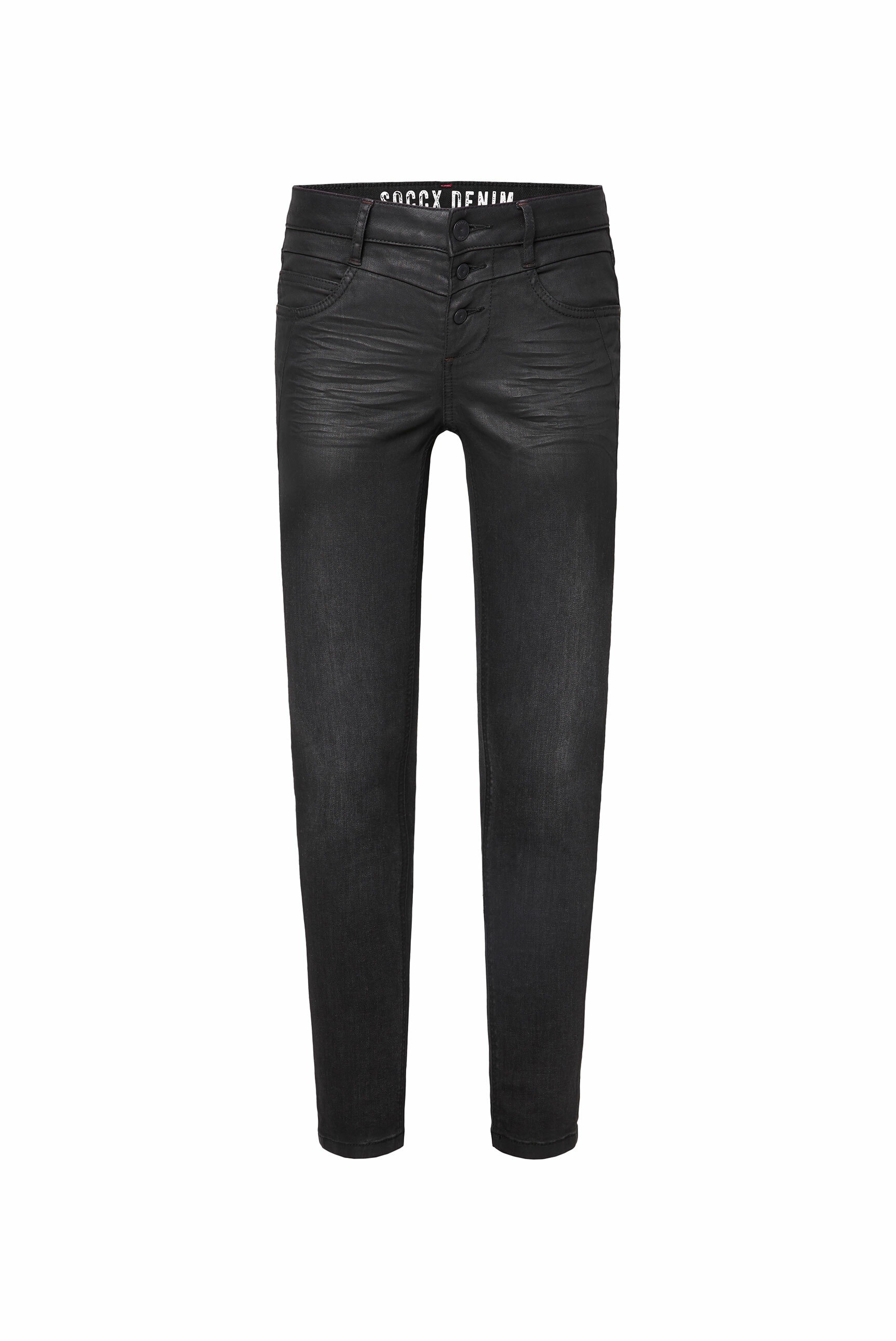 SOCCX Slim-fit-Jeans, mit verkürztem Bein