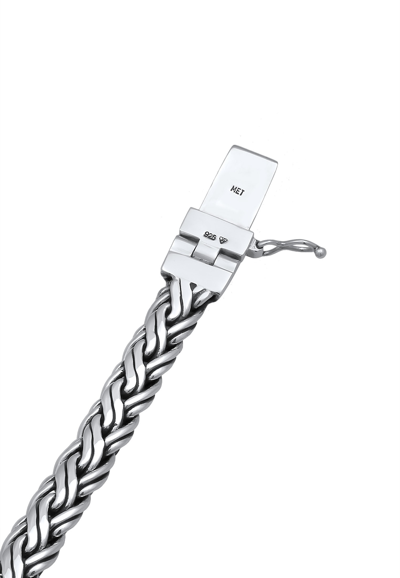 Kuzzoi Armband »Herren Panzer Glieder Kastenverschluss 925 Silber«