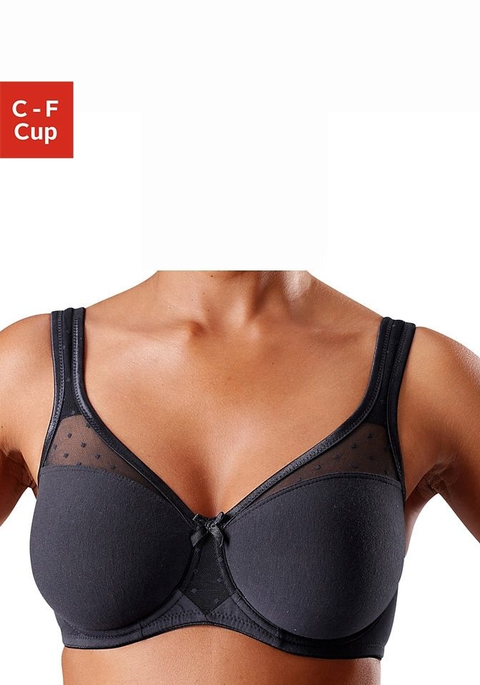 Nuance Minimizer-BH, mit Bügel gepunktetem Basic und Online-Shop Dessous im Netzeinsatz, kaufen