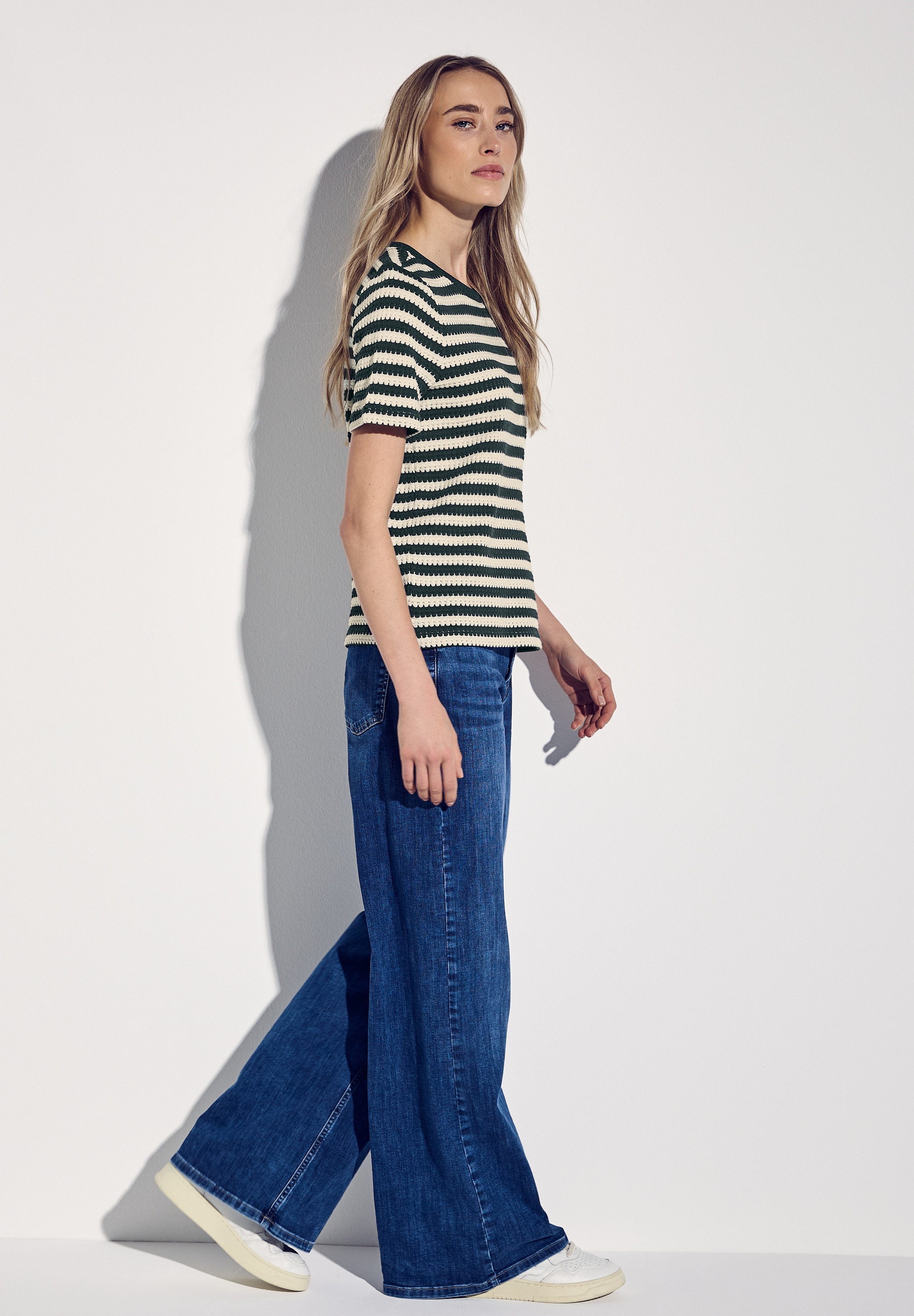 STREET ONE T-Shirt, mit Streifen Muster
