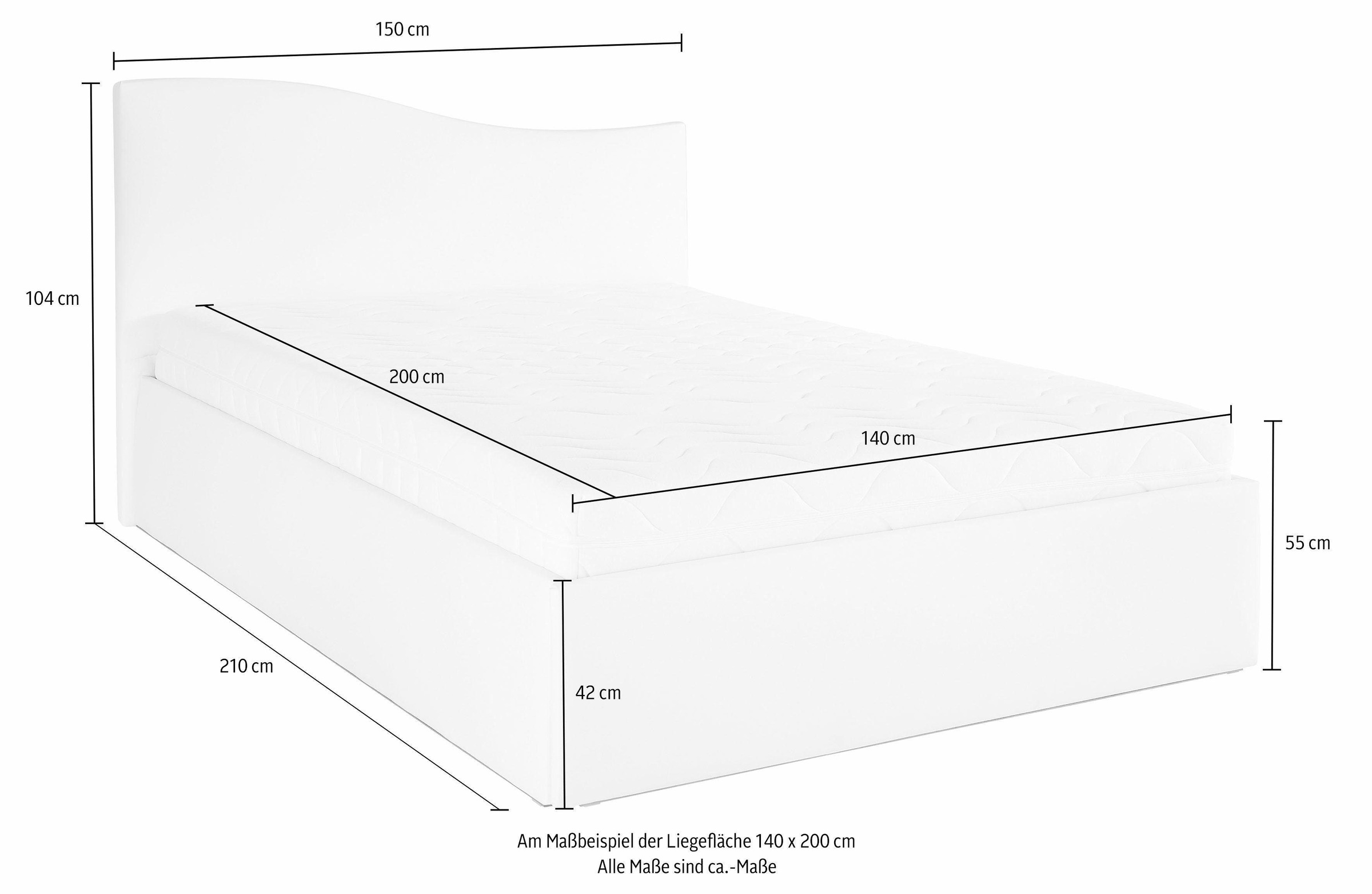 6. Bild von Westfalia Schlafkomfort Polsterbett, inkl. Bettkasten bei Ausführung mit Matratze