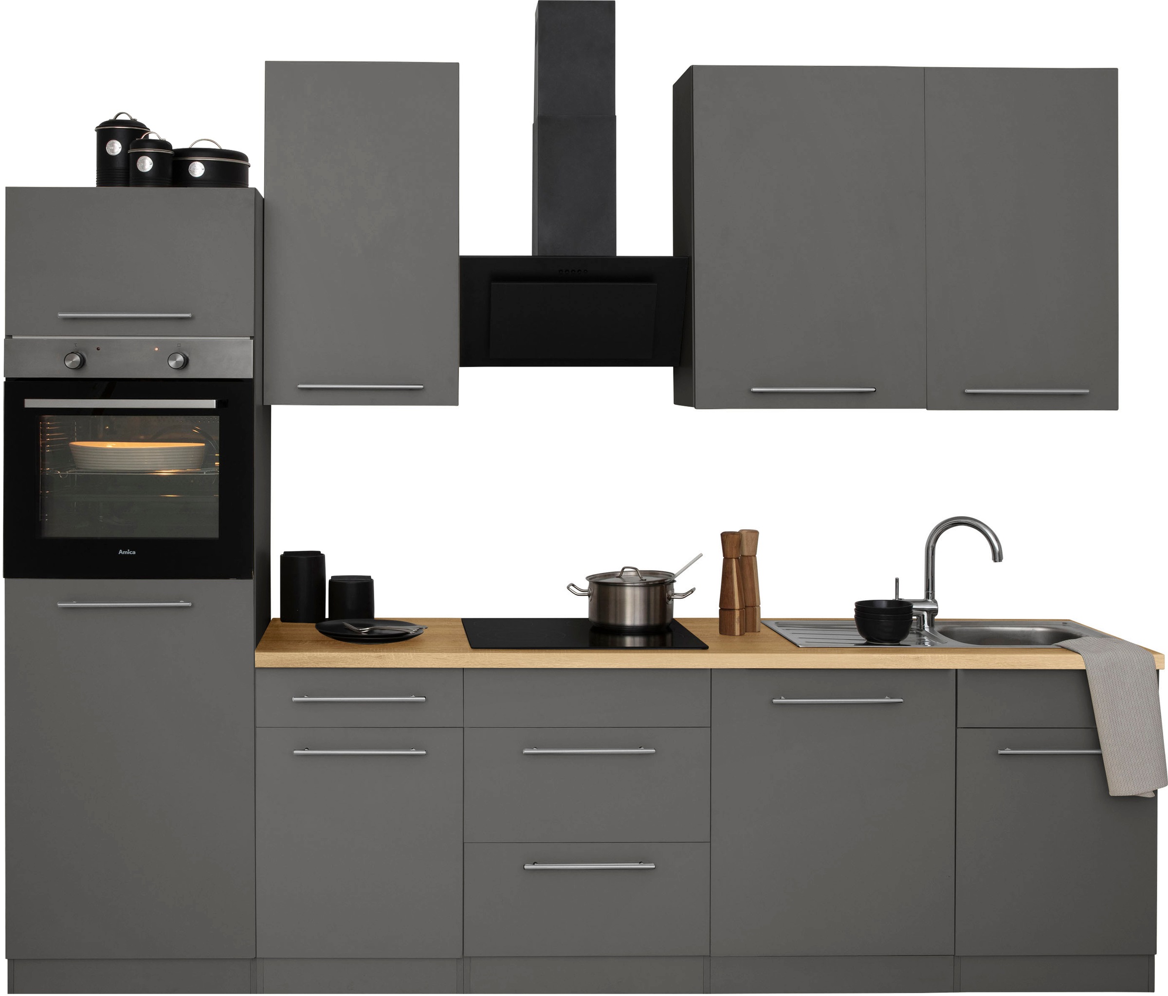 wiho Küchen Küchenzeile »Unna«, ohne E-Geräte, Breite 280 cm