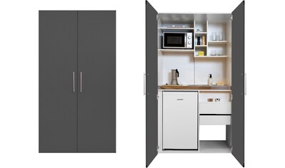 RESPEKTA Miniküche, mit Glaskeramik-Kochfeld, Kühlschrank und Mikrowelle kaufen