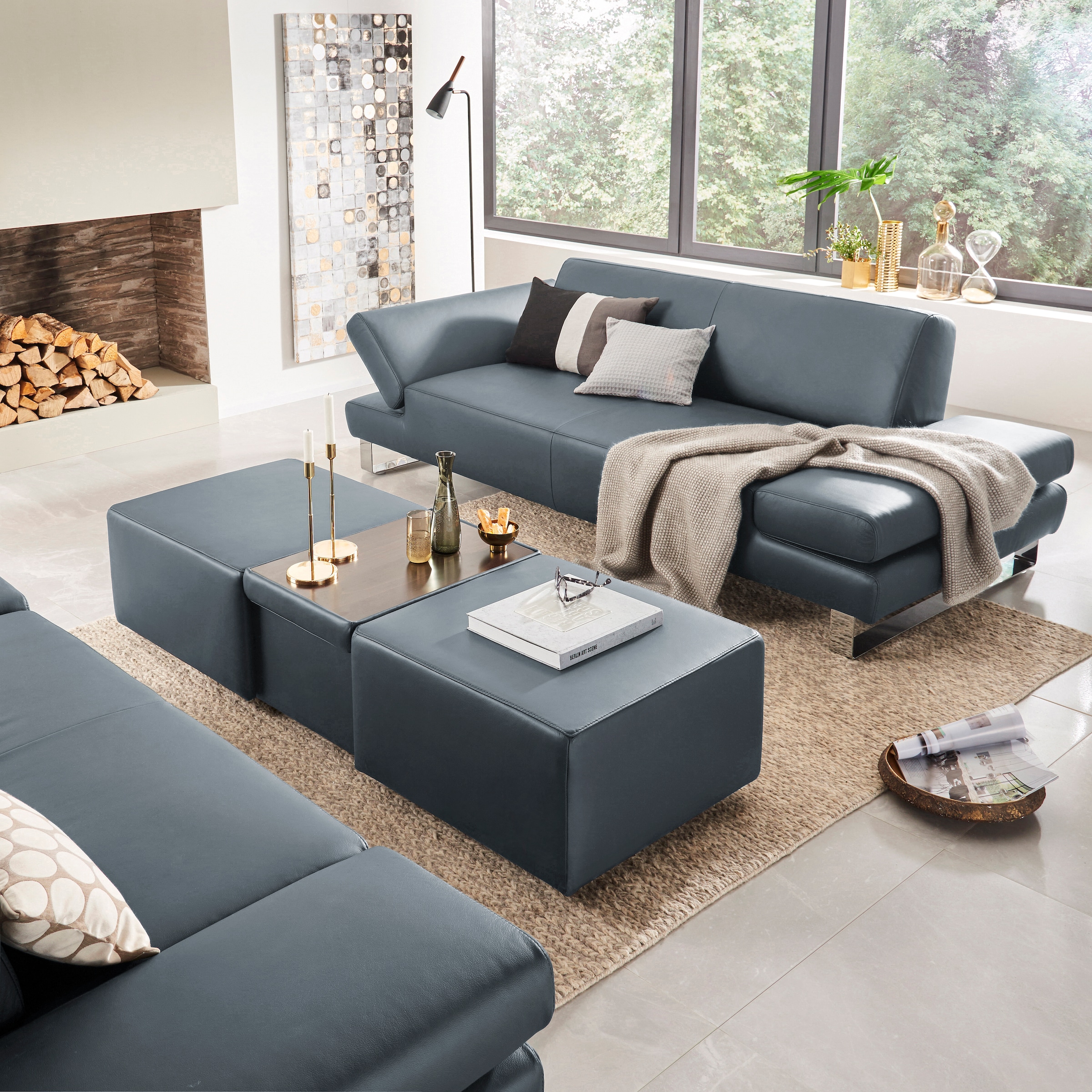 W.SCHILLIG 3-Sitzer »taboo Designsofa mit hohem Sitzkomfort«, mit Übertiefe, inklusive Armlehnenverstellung