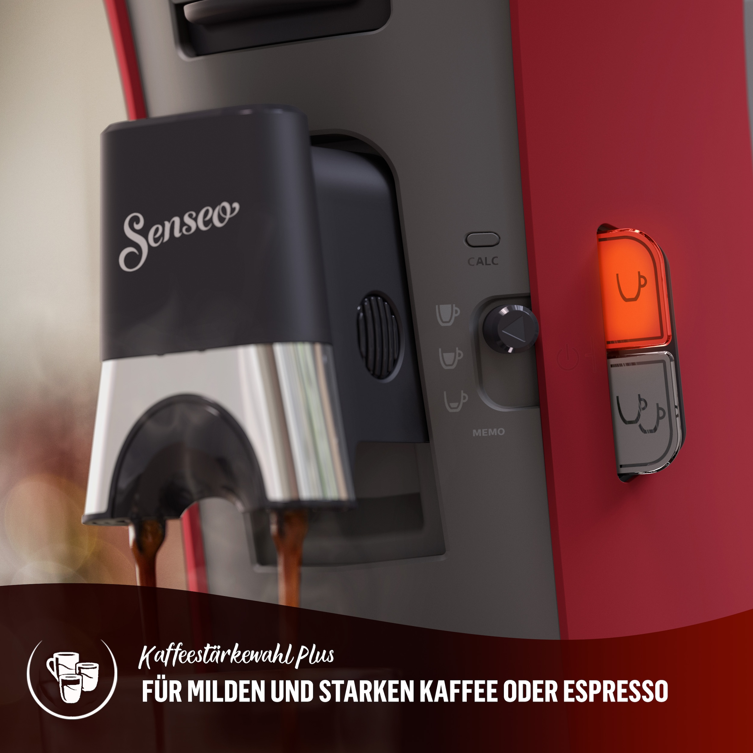 Philips Senseo Kaffeepadmaschine »Select CSA240/90, mit drei Kaffee-Einstellungen«, aus 21% rec. Plastik, Memo-Funktion, inkl. Gratis-Zugabe, Wert 14€ UVP