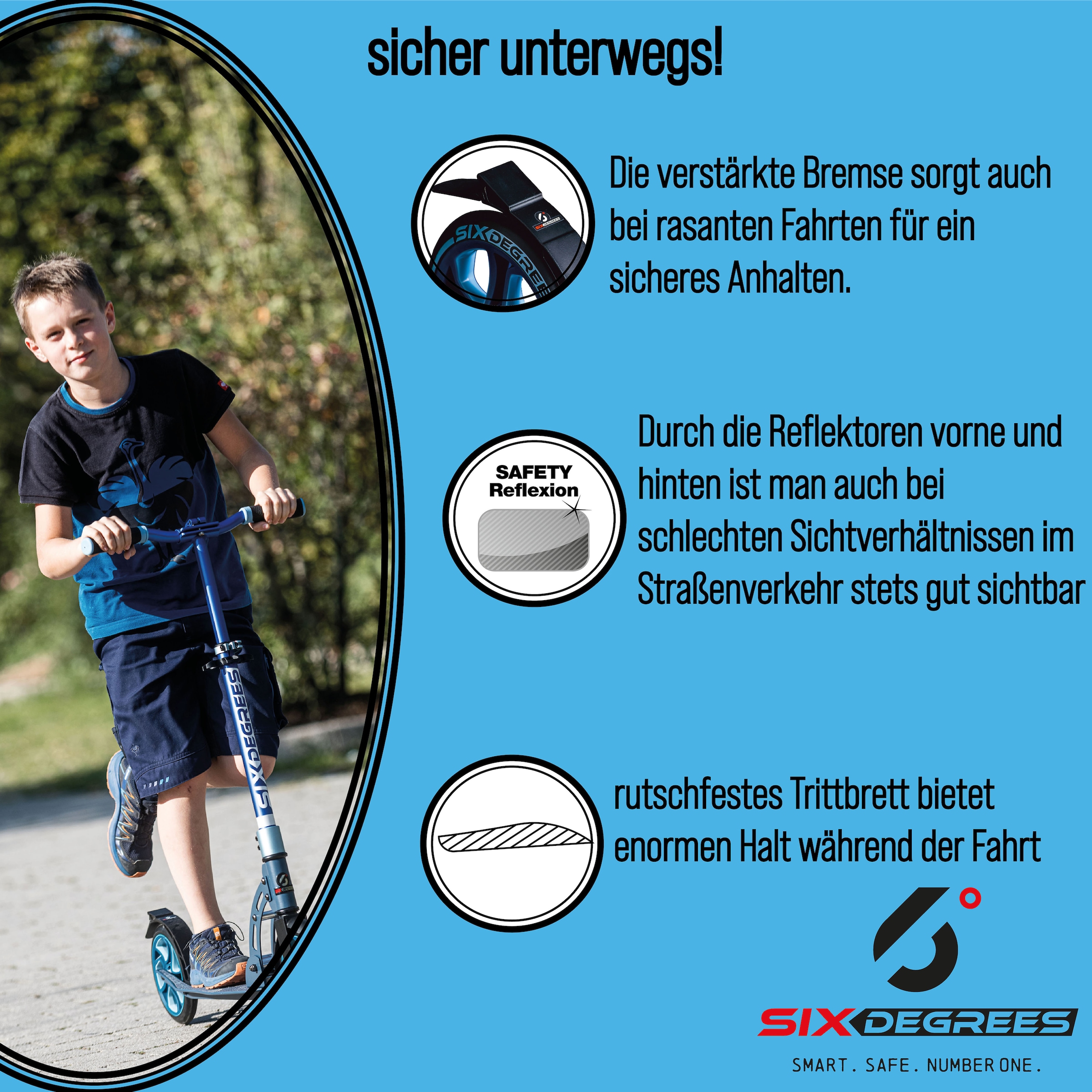 Six Degrees Scooter »Aluminium Scooter Junior 145 mm«