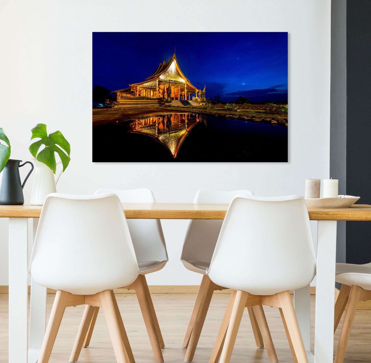 queence Acrylglasbild »Am See«, Asien-Kunst-Gebäude-Buddhismus-Himmel, Fine günstig online kaufen