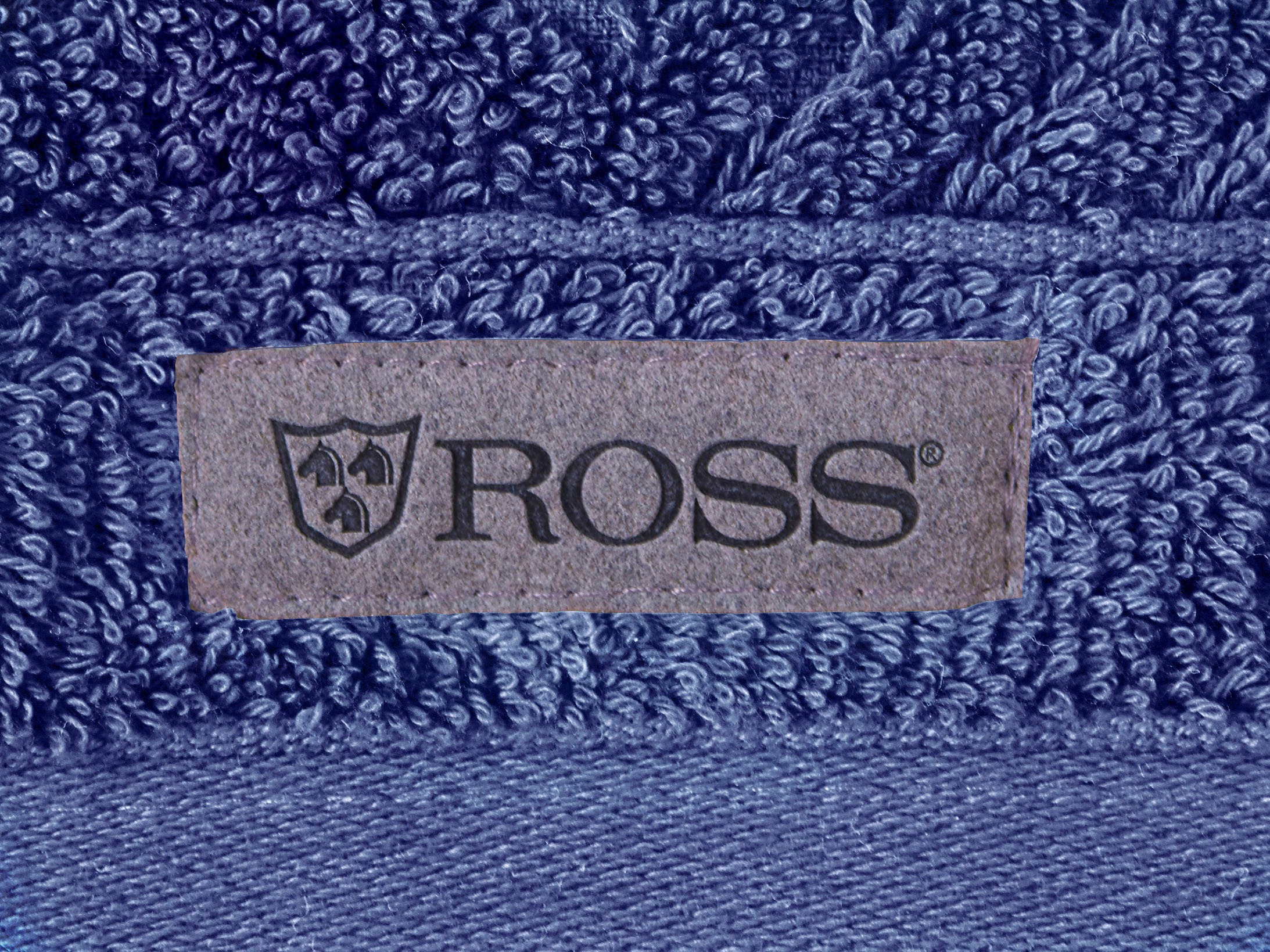 ROSS Handtuch »Smart«, (2 St.), Uni-Rippe mit Velourslabel