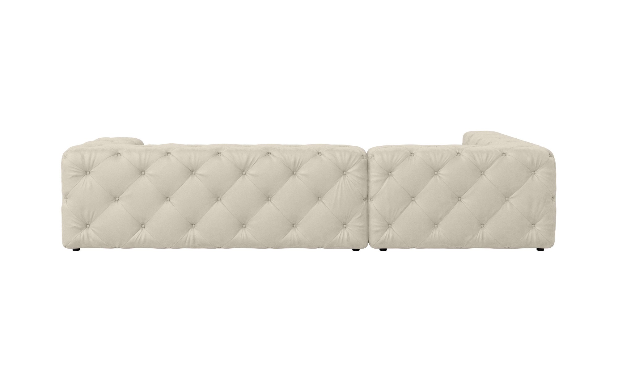 Places of Style Ecksofa »FOLLINA«, L-Form, mit klassischer Chesterfield-Knopfheftung