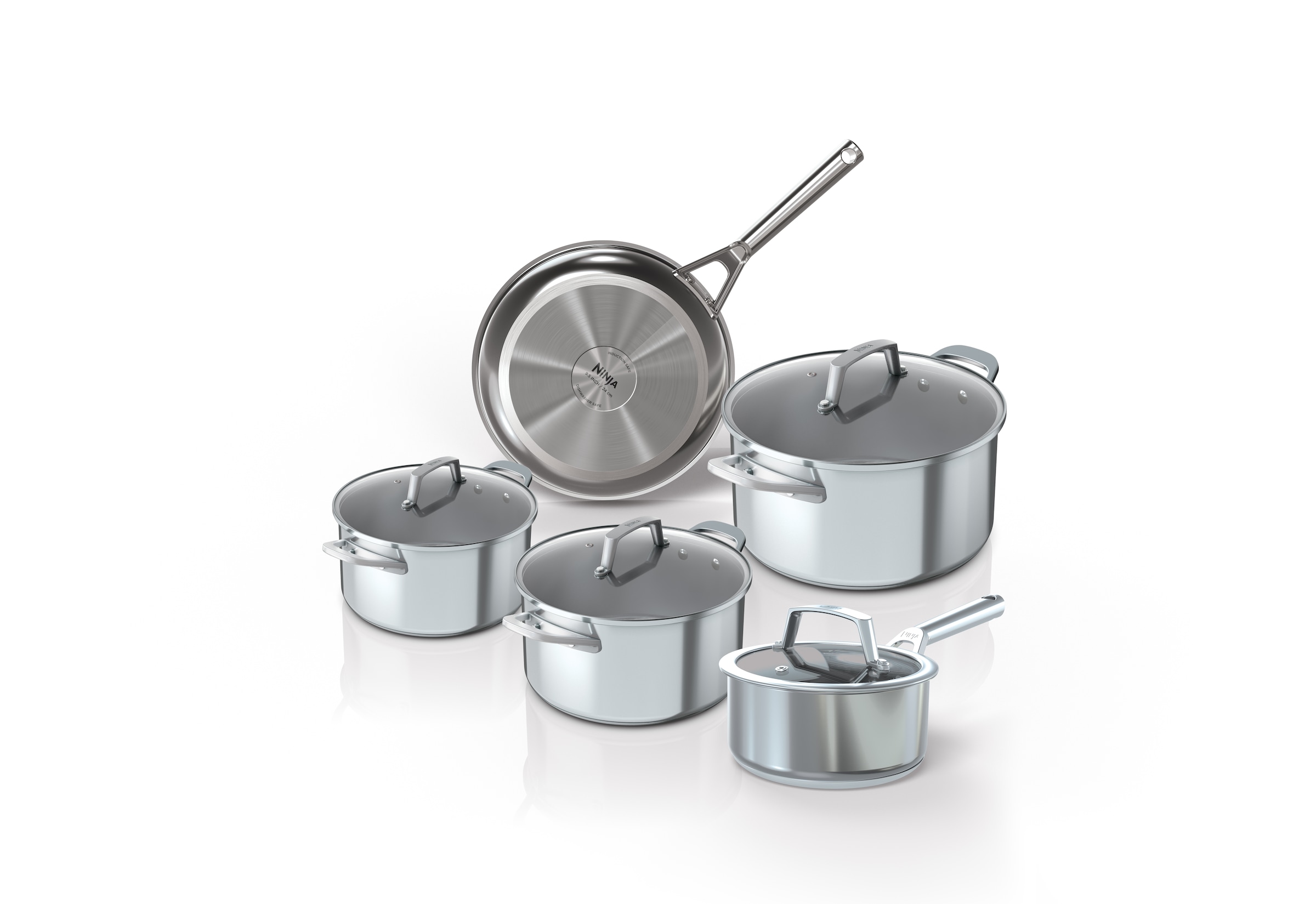 NINJA Topf-Set »Ninja ZEROSTICK 5-teiliges Topf- u. Pfannen-Set aus Edelsta günstig online kaufen