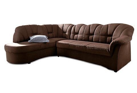 DOMO collection Ecksofa "Papenburg, zeitlose Rückensteppung, elegante Armle günstig online kaufen