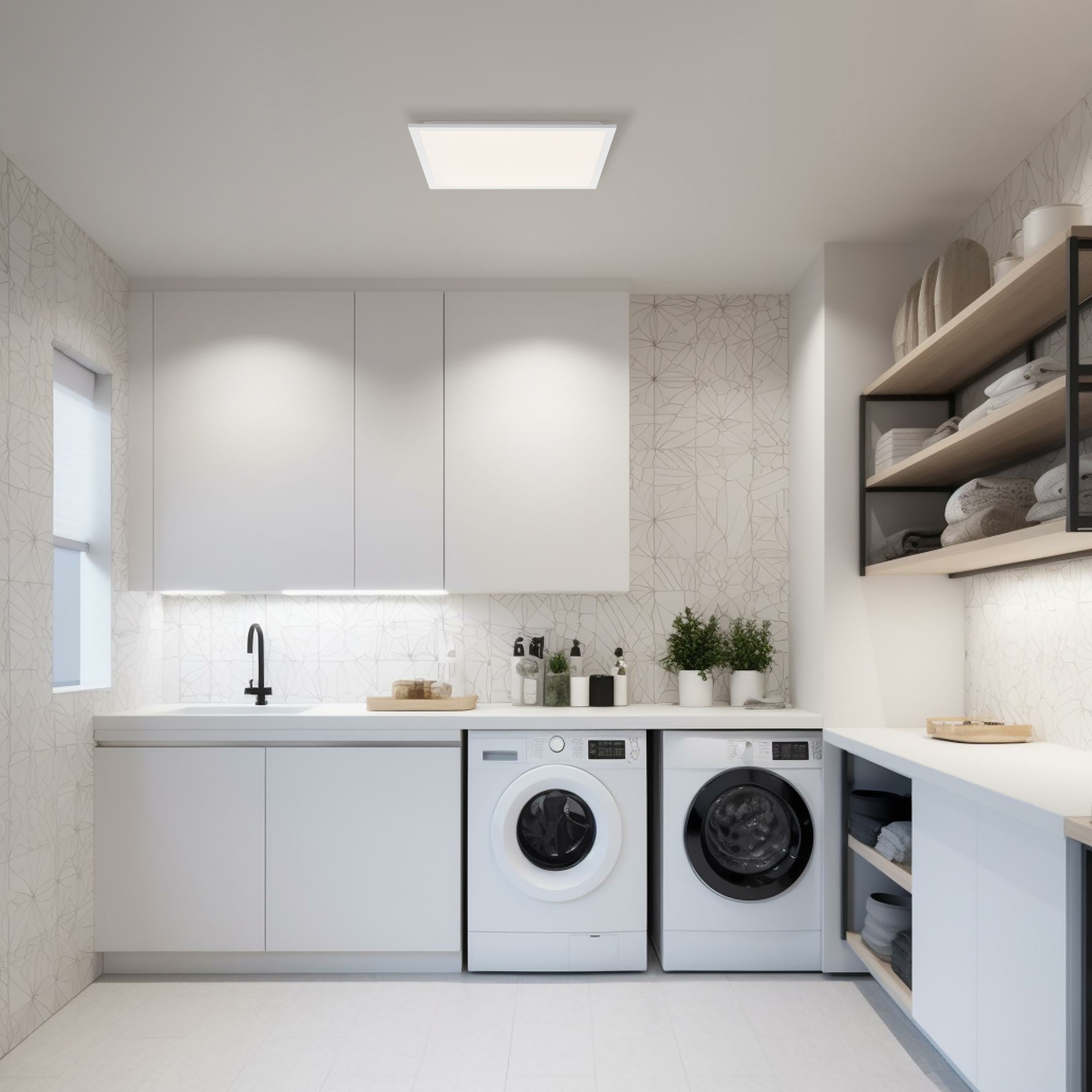 Brilliant LED Deckenleuchte »Briston«, Deckenaufbau-Paneel, 45 x 45cm, 2800 günstig online kaufen