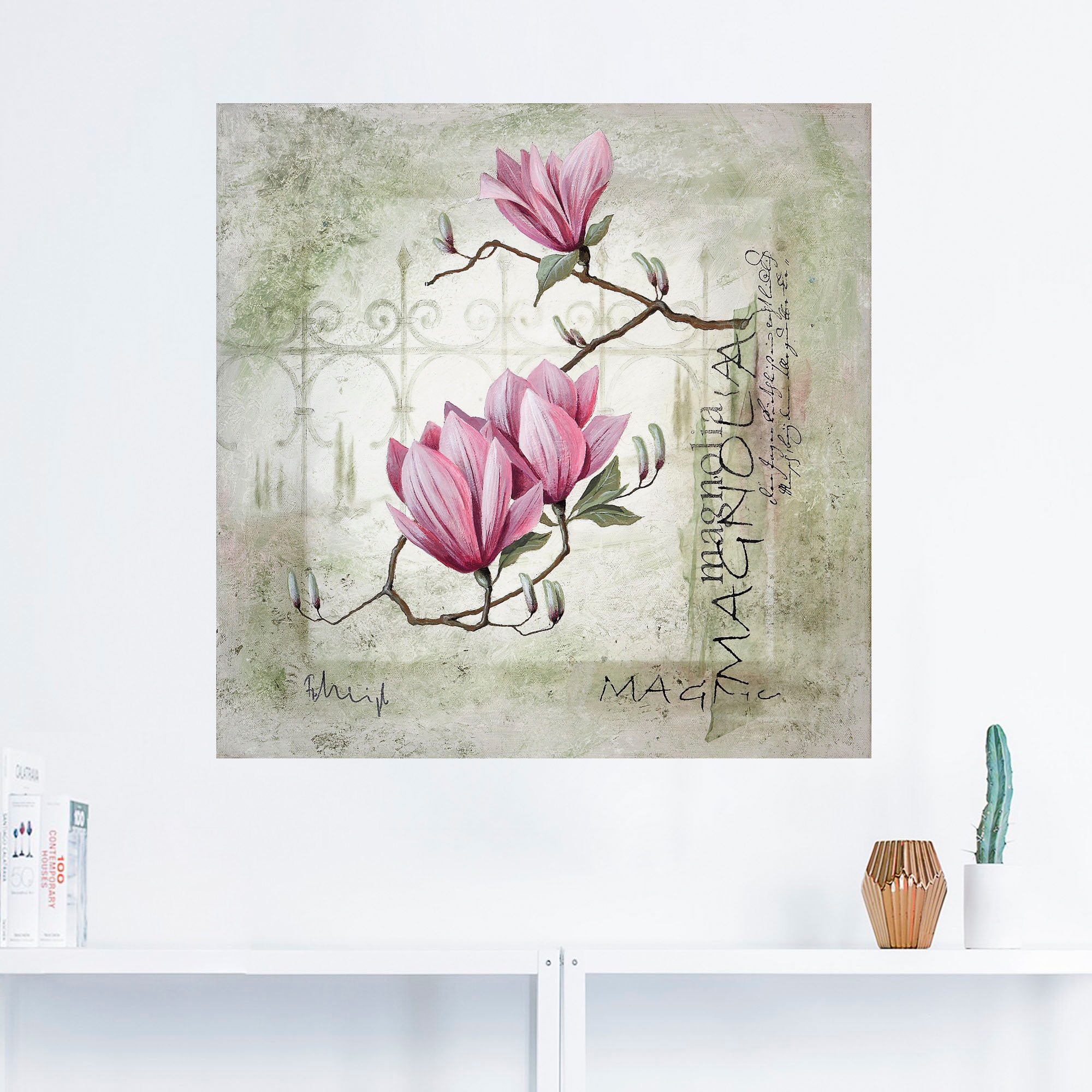 Artland Wandbild »Pinke Magnolie«, Blumen, (1 St.), als Leinwandbild, Poste günstig online kaufen