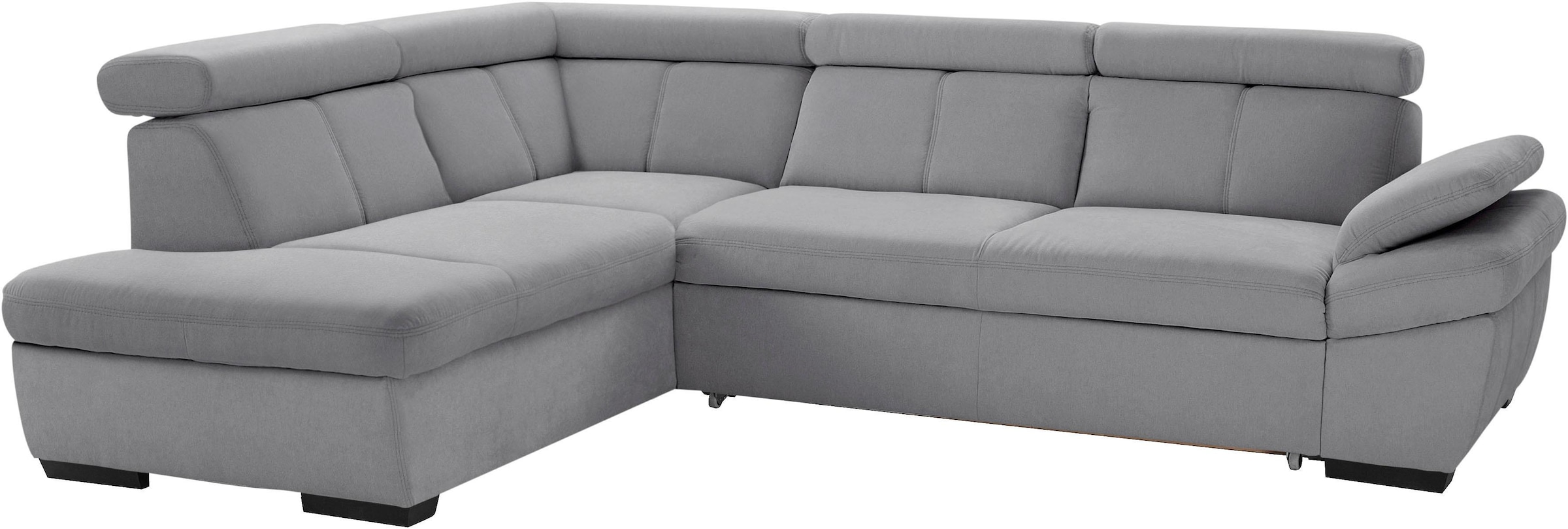 exxpo - sofa fashion Ecksofa »Salerno, klassisch modernes Funktionssofa, hoher Sitzkomfort, L-Form«, inkl. Kopf- und Armteilverstellung, wahlweise mit Bettfunktion