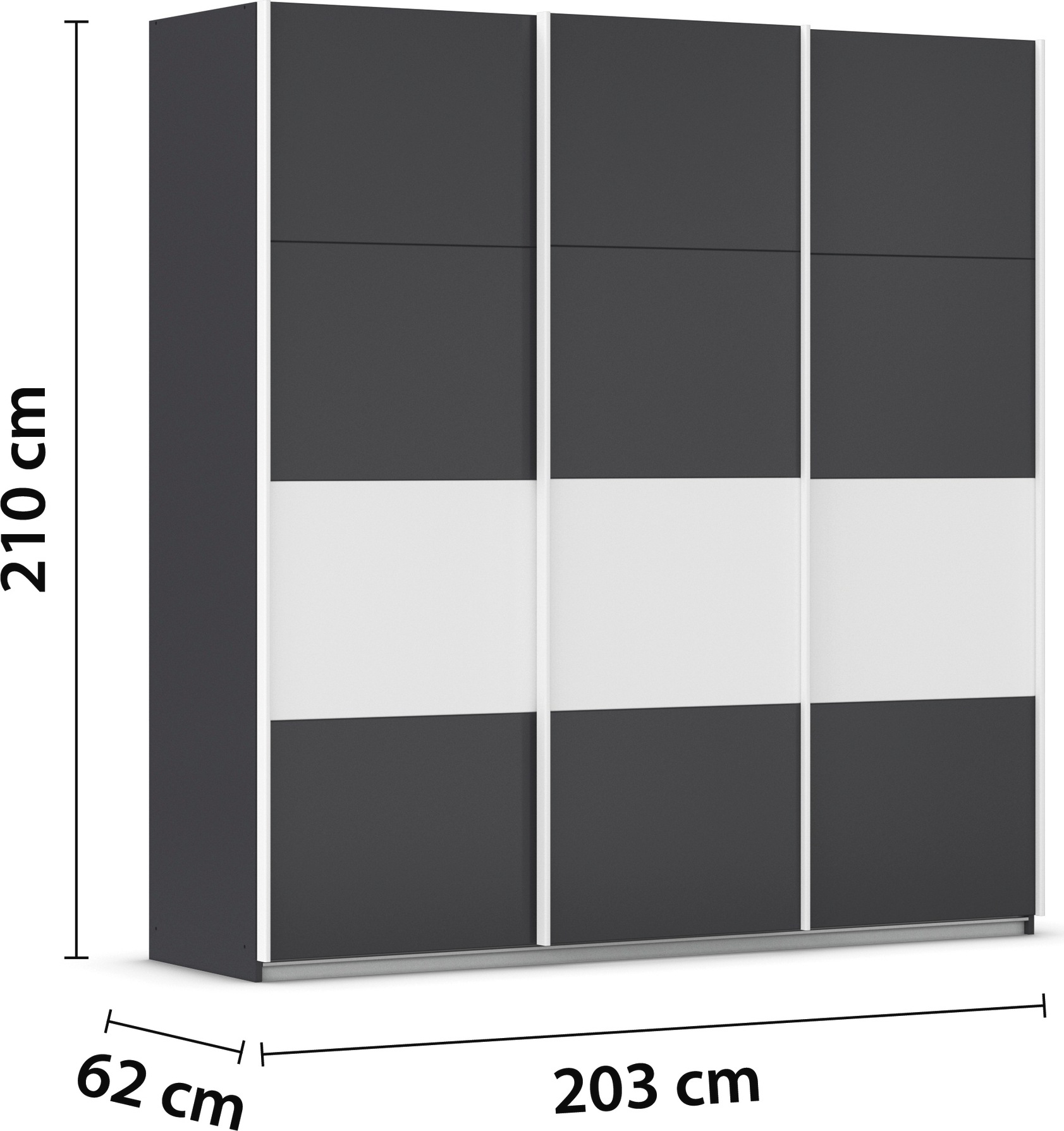 rauch Schwebetürenschrank »Schwebetürenschrank Kleiderschrank Schrank Garderobe CORTONA«, inkl. Inneneinteilung, 2 Stoffboxen und zusätzlichen Einlegeböden