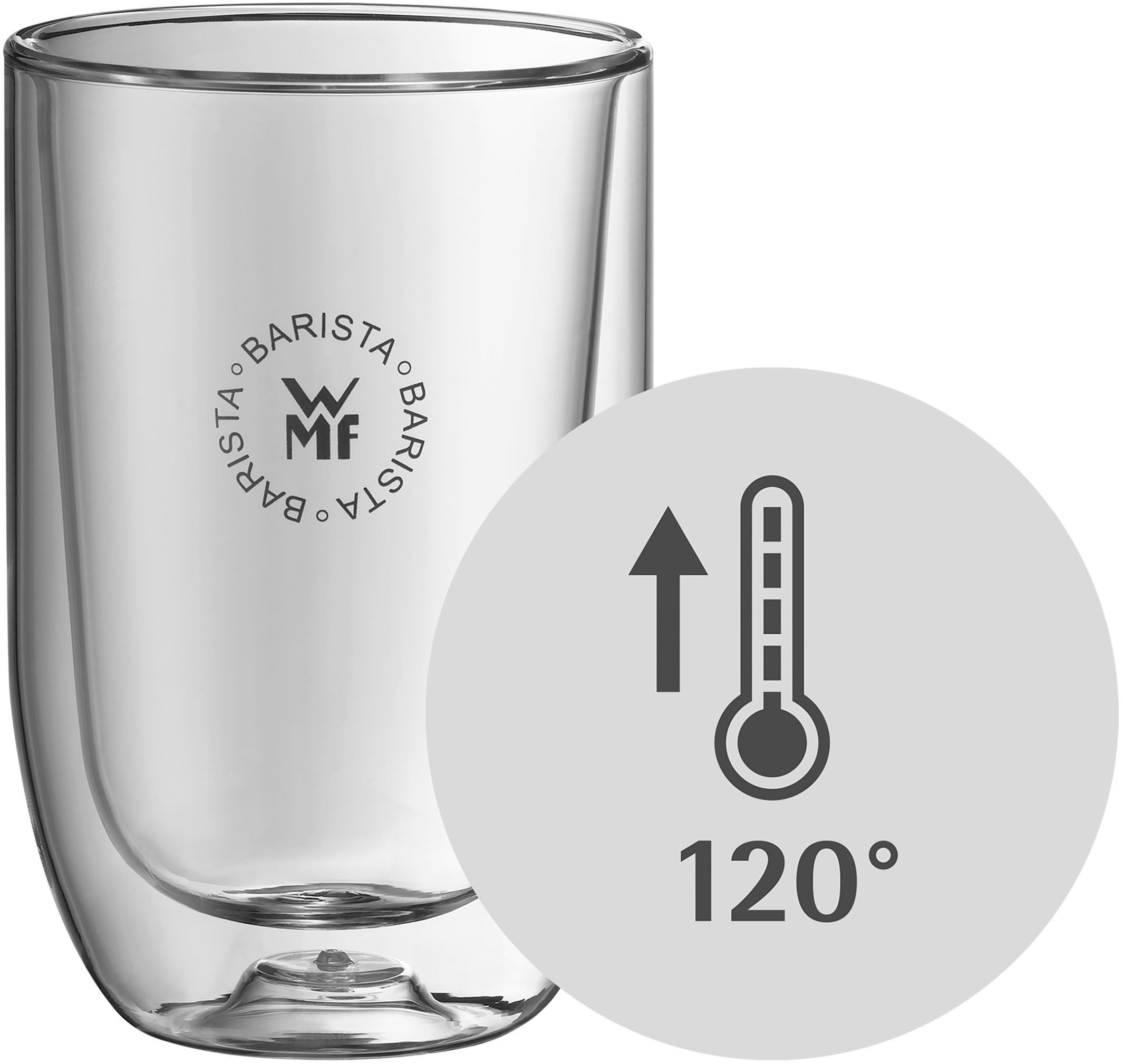 WMF Kaffeeservice »Barista«, (Set, 2 tlg.), doppelwandiges hitzebeständiges Glas, stilvoll, kein Kondenswasser