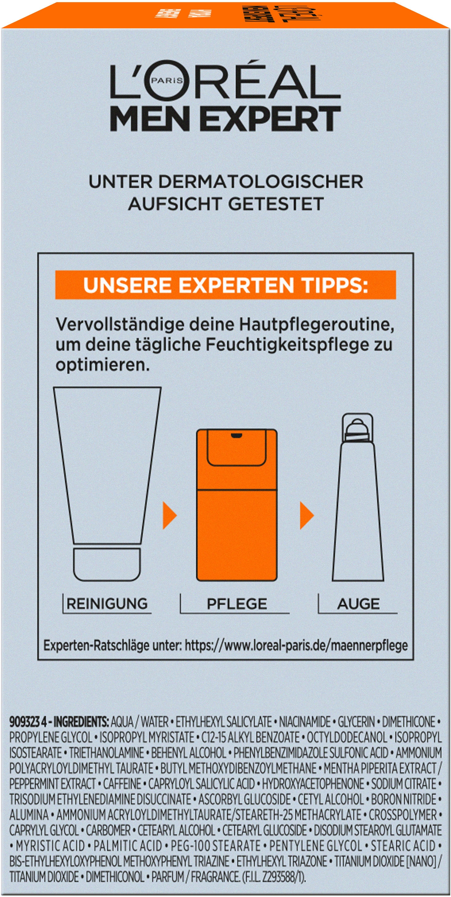 L'ORÉAL PARIS MEN EXPERT Gesichtsgel »HYDRA ENERGY 24H ANTI-MÜDIGKEIT FEUCHTIGKEITSPFLEGE LSF15« mit Lichtschutzfaktor