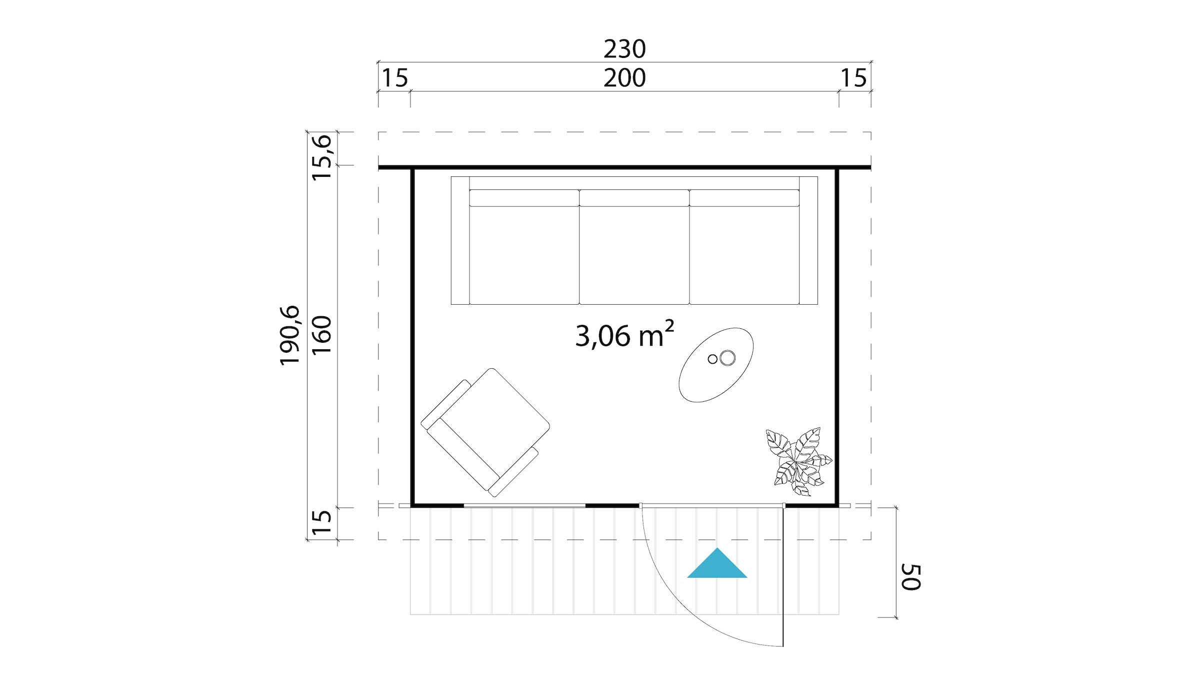 Nordic Holz Spielhaus »FLIPP«, BxTxH: 230x191x188 cm