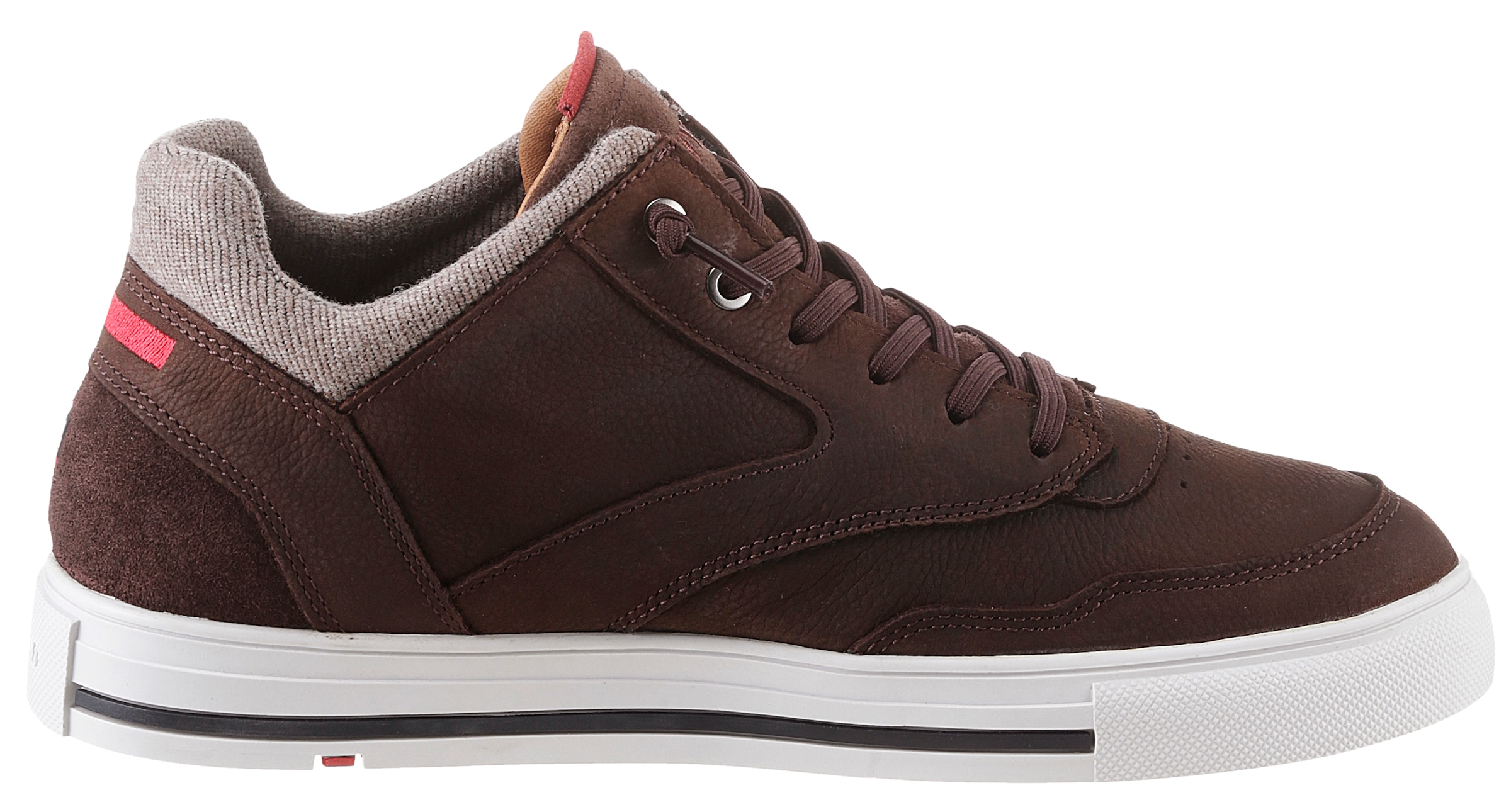 Lloyd Slip-On Sneaker »Ellison«, Mid Cut Sneaker, Freizeitboot, Schnürboot mit elastischem Gummizug