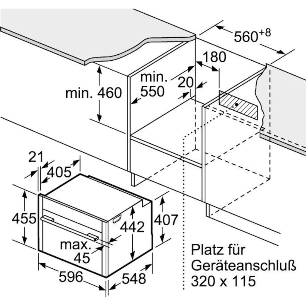 NEFF Einbaubackofen »C15CR22N2«, N 70, C15CR22N2, mit Teleskopauszug nachrüstbar, easyClean, CircoTherm®-Heißluft