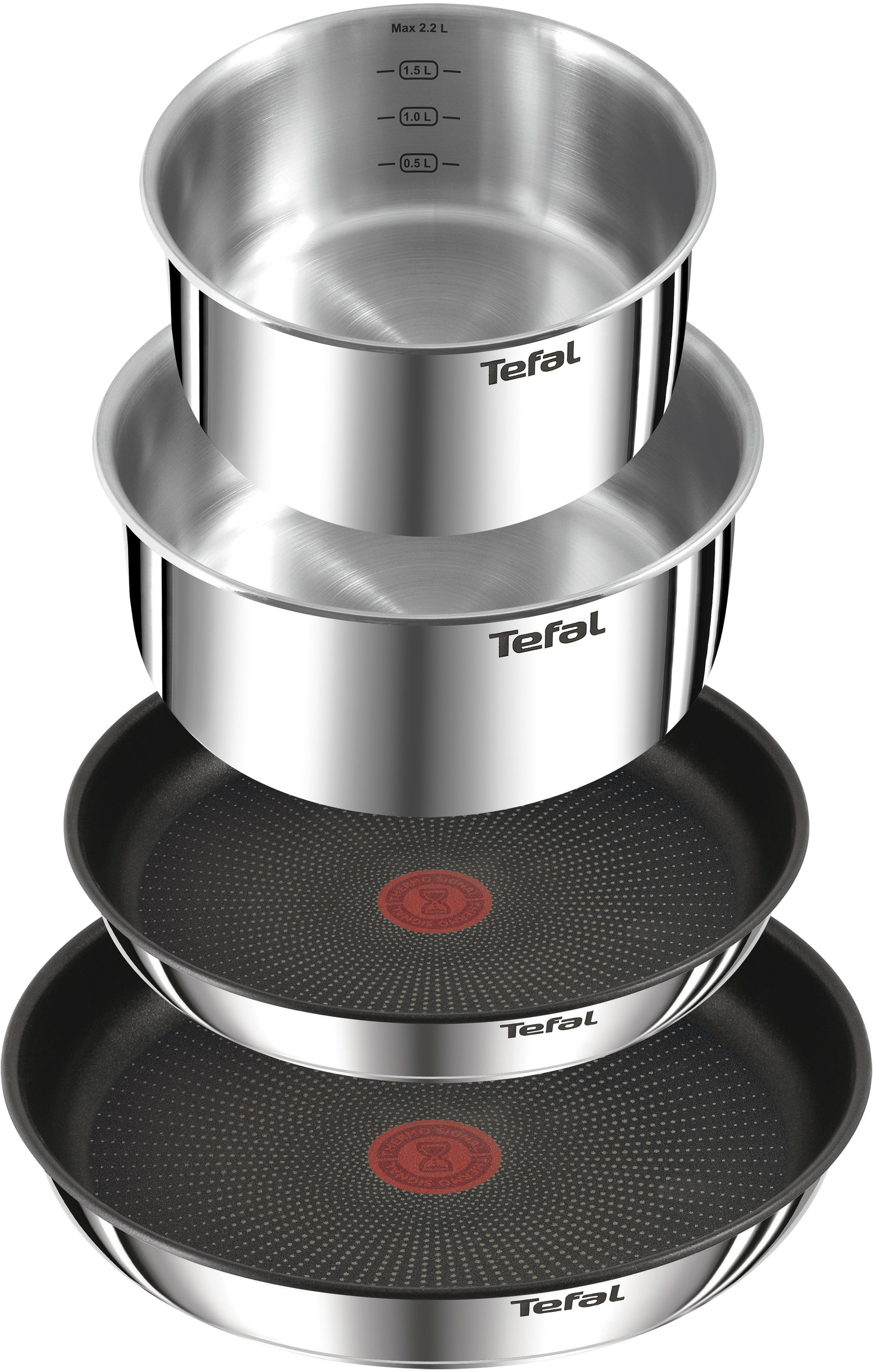 Tefal Topf-Set »Ingenio Emotion« Edelstahl Set, 5 Stk. tlg. abnehmbarer Gri günstig online kaufen