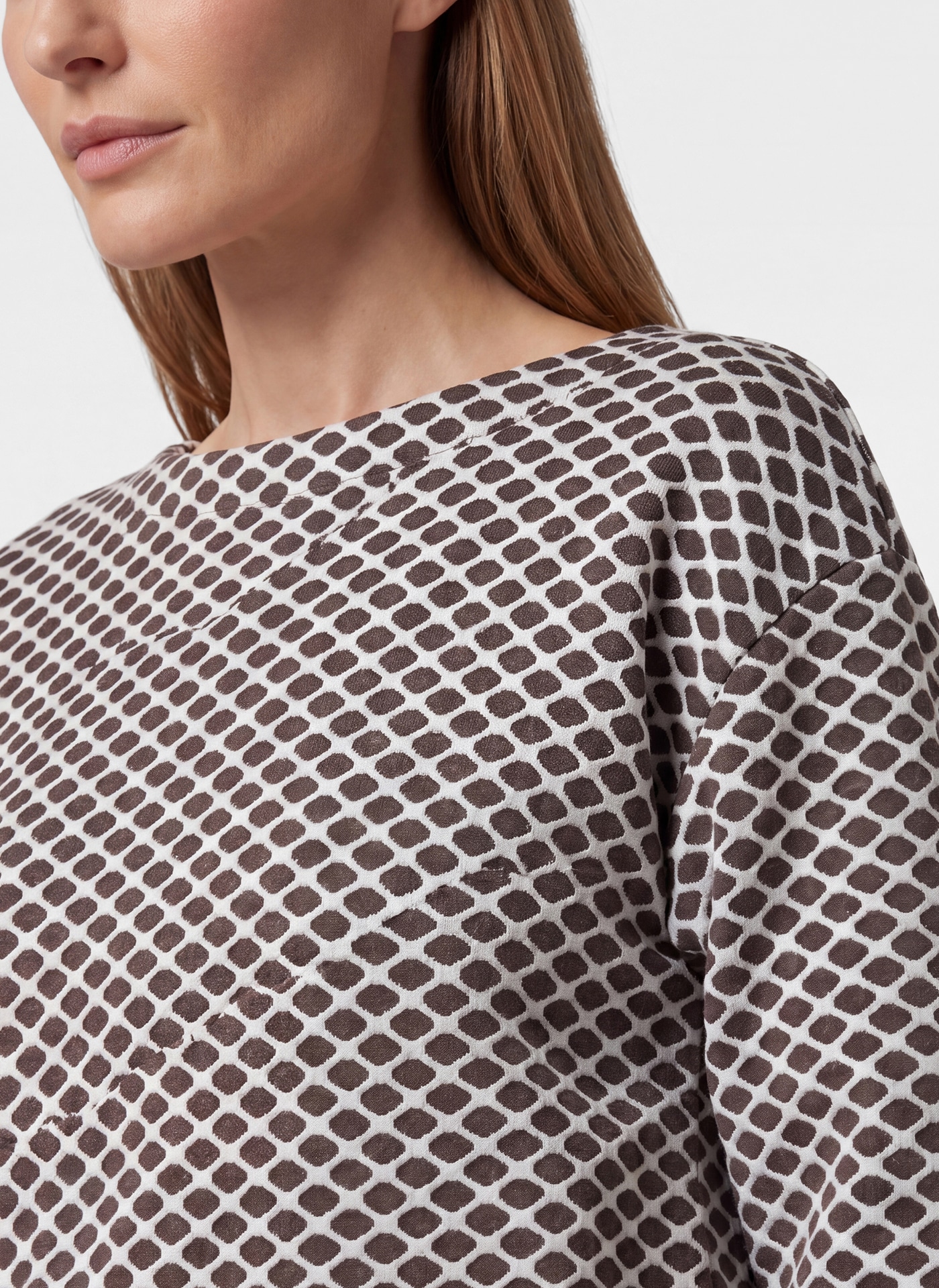 Rabe 3/4-Arm-Shirt mit Allover-Muster und Viskose/Stretch