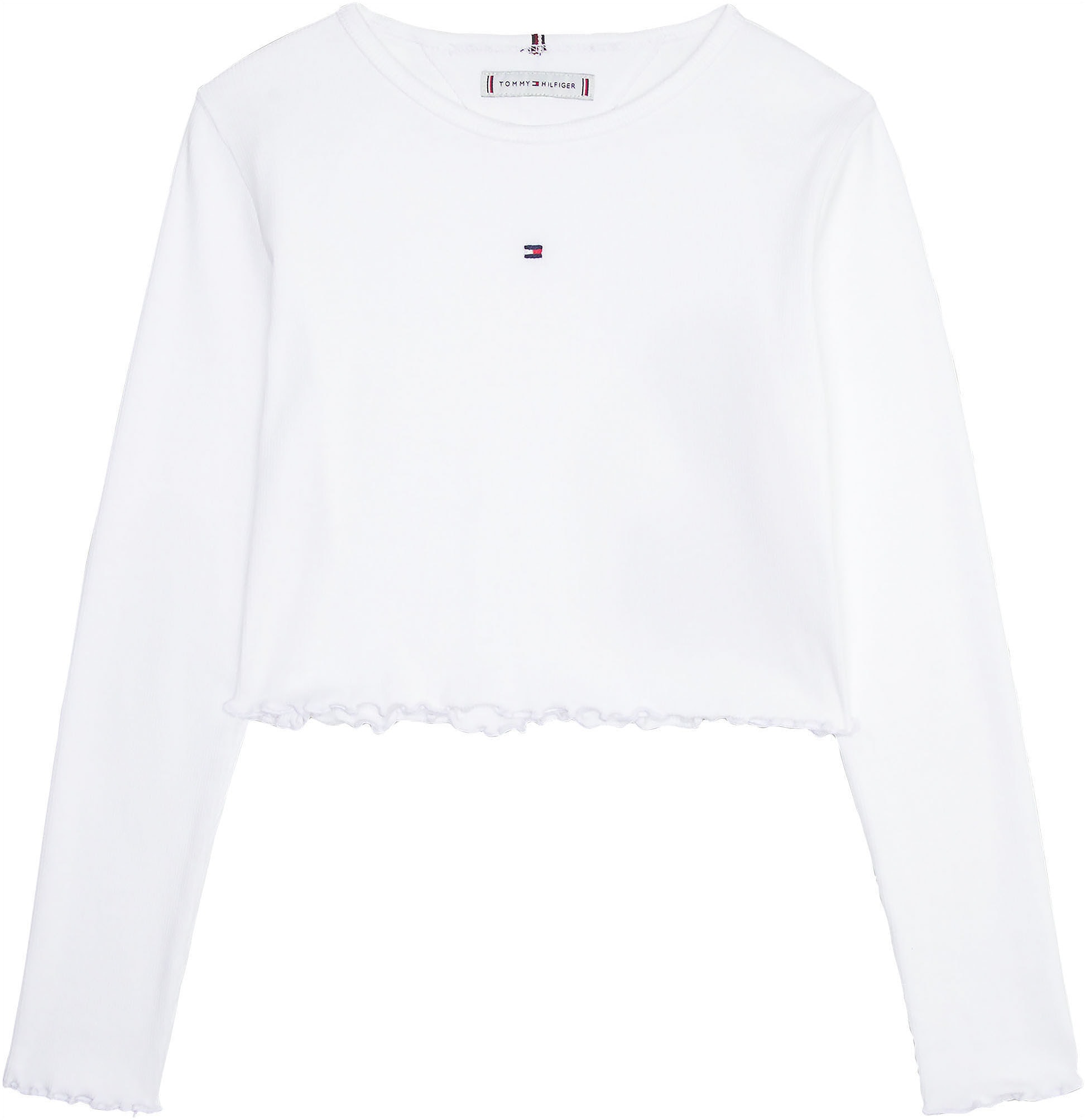Tommy Hilfiger Langarmshirt »ESSENTIAL RIB TOP L/S«, mit Babylock Saum