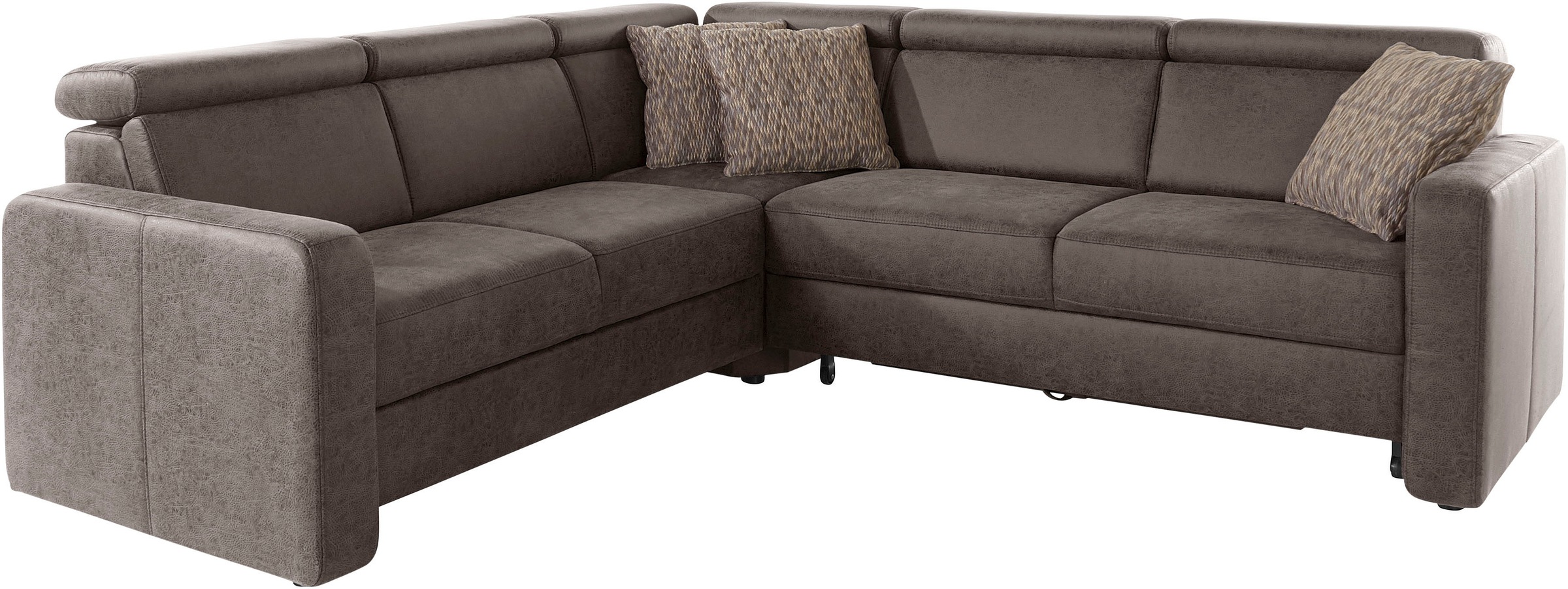 sit&more Ecksofa »Bologna L-Form«, Kopfteilverstellung, wahlweise mit Bettfunktion und Schubkasten