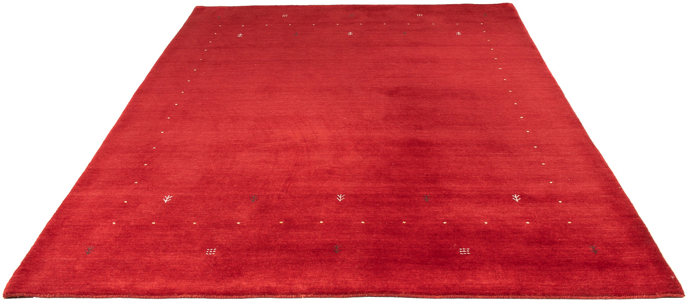 morgenland Wollteppich »Gabbeh - Loribaft Softy - 241 x 178 cm - dunkelrot« günstig online kaufen