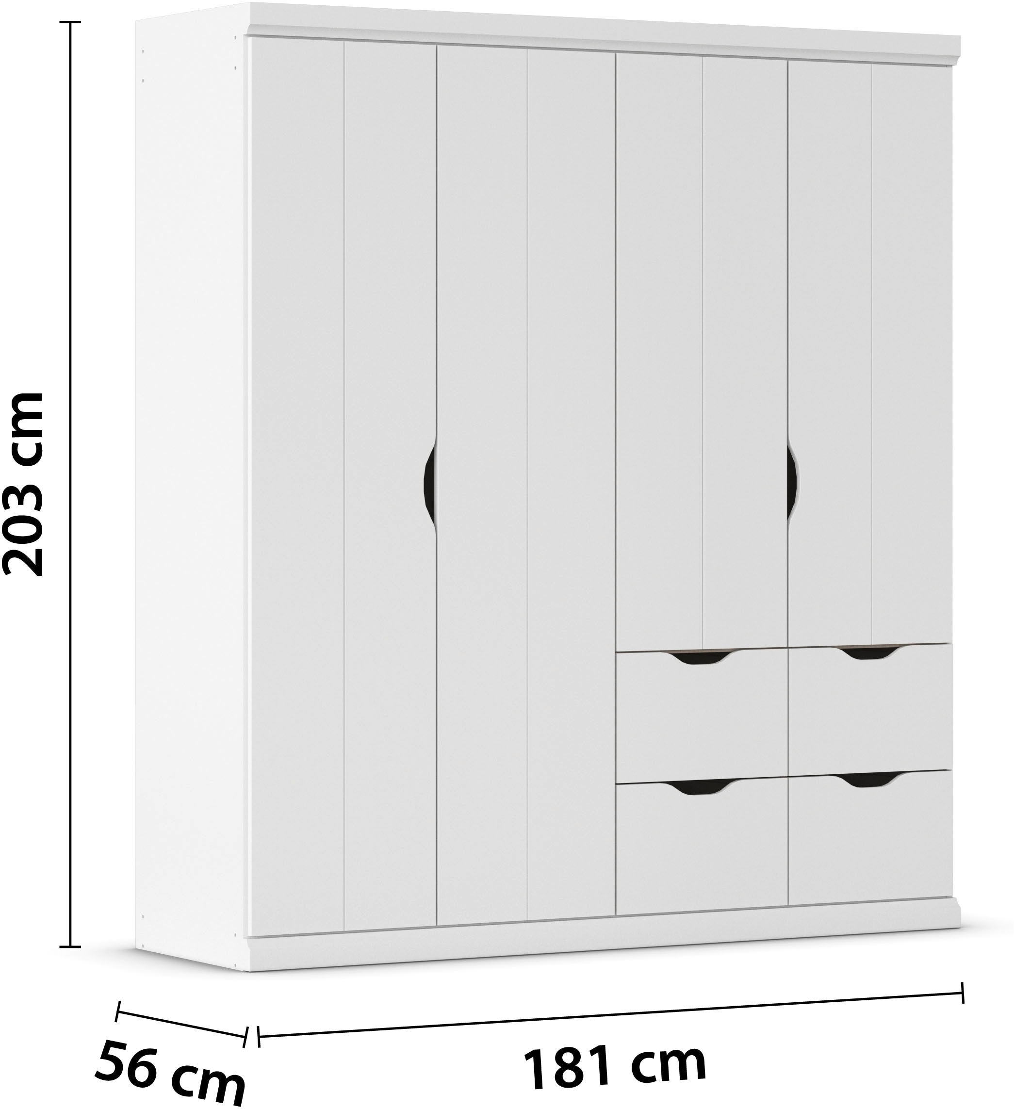 rauch Kleiderschrank »Marlene«, (in 3 verschiedenen Ausstattungen BASIC/CLASSIC/PREMIUM), in 3 Breiten 91/136/181 cm im Landhaus-Stil MADE IN GERMANY