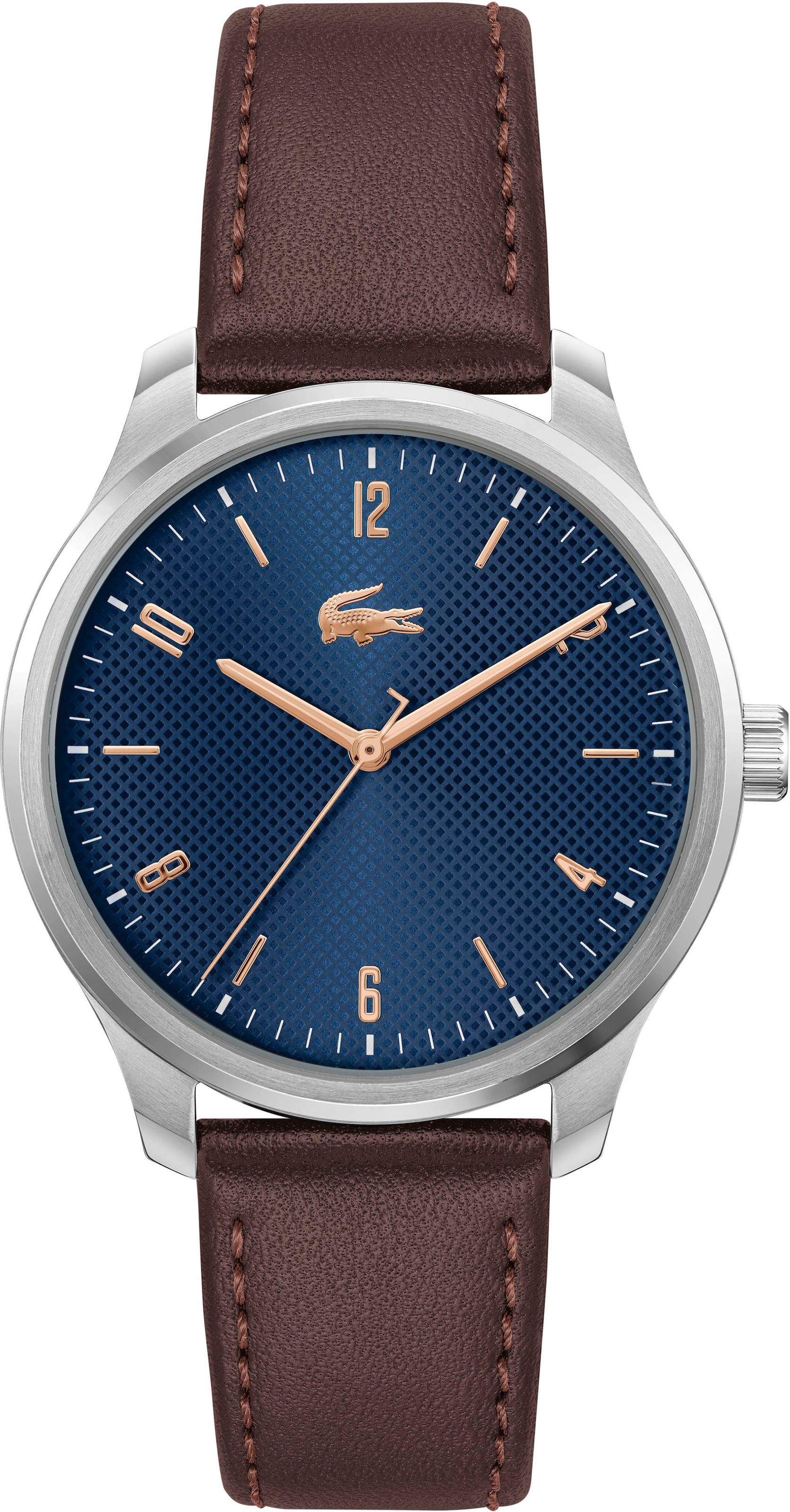 Lacoste Quarzuhr »LISBON«, Armbanduhr, Herrenuhr, Mineralglas, Lederarmband