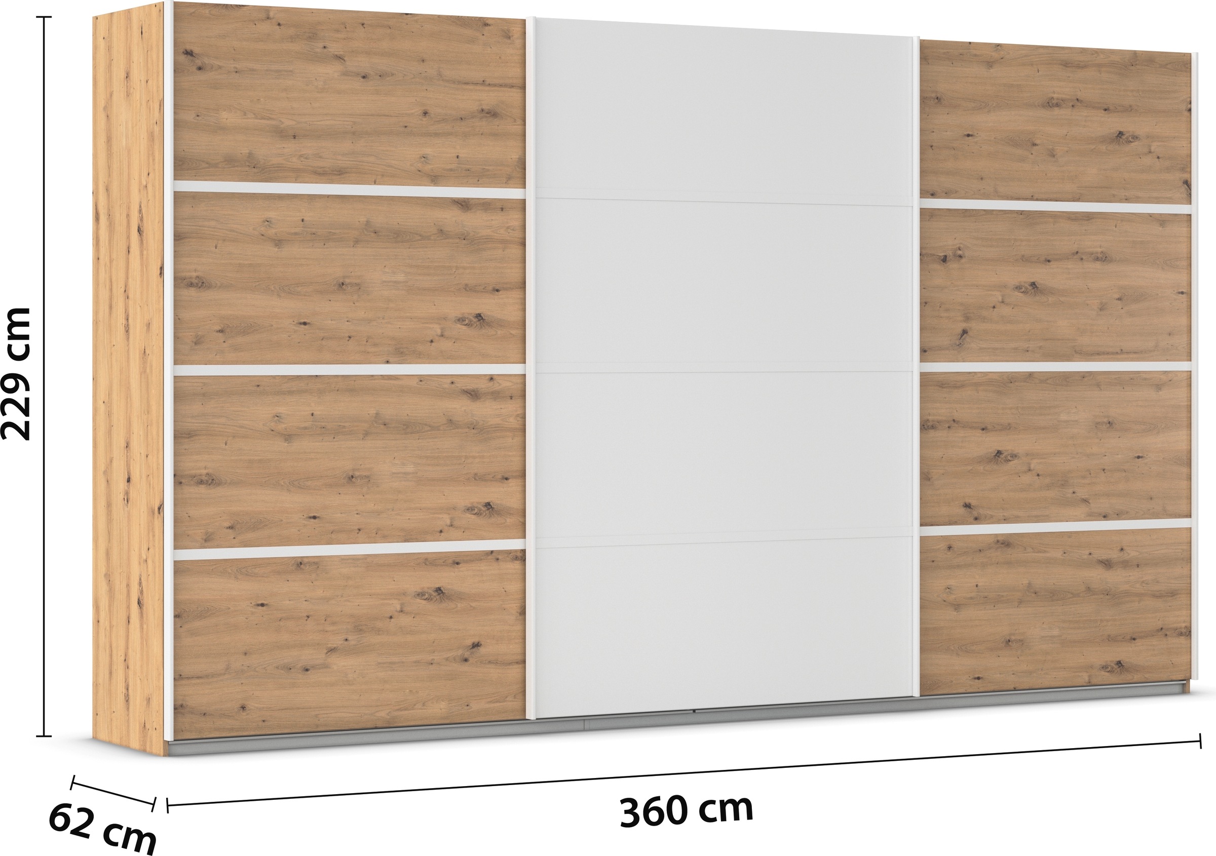 rauch Kleiderschrank »Schwebetürenschrank Garderobe Schrank TOP ANGEBOT Avola«, (in 3 verschiedenen Ausstattungen BASIC/CLASSIC/PREMIUM), mit eleganten Zierleisten in Chrom, Schwarz oder Weiß MADE IN GERMANY