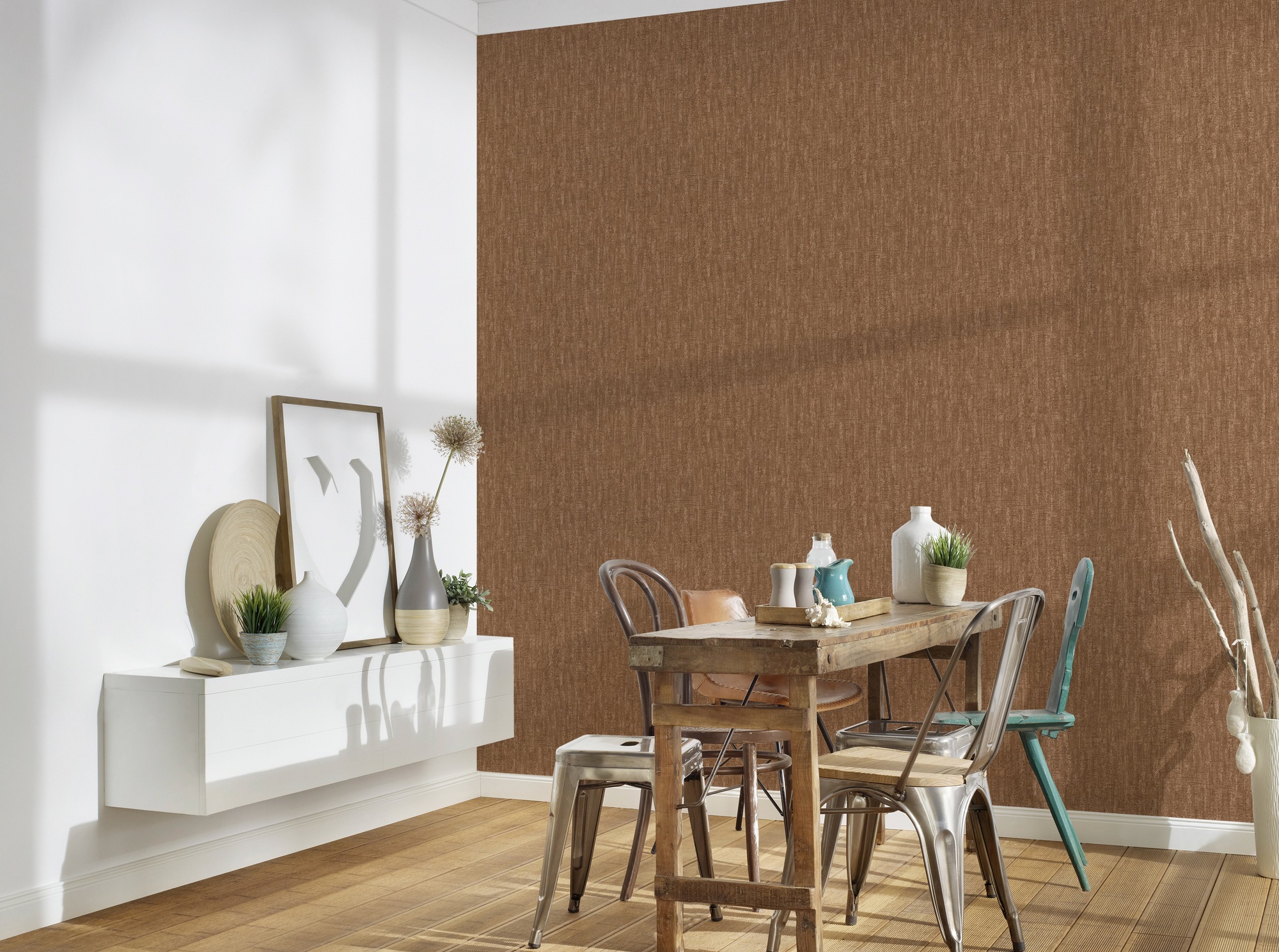 living walls Vliestapete »Titanium«, gemustert-Motiv-abstrakt, Uni Tapete Vintage Tapeten Wohnzimmer Schlafzimmer Küche modern Design