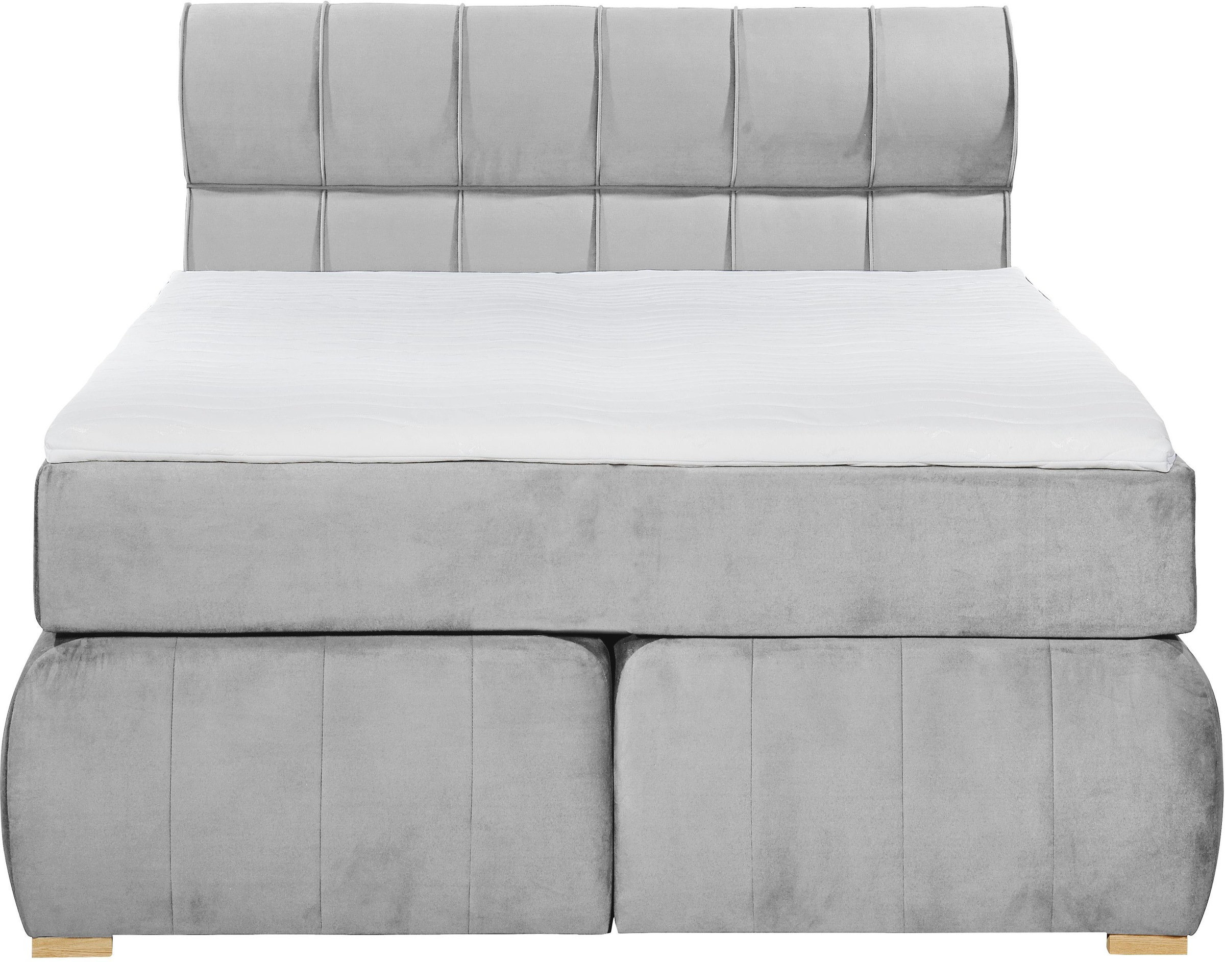 PLACES OF STYLE Boxspringbett »Felicia« in H4, inkl. Topper und Bettkasten