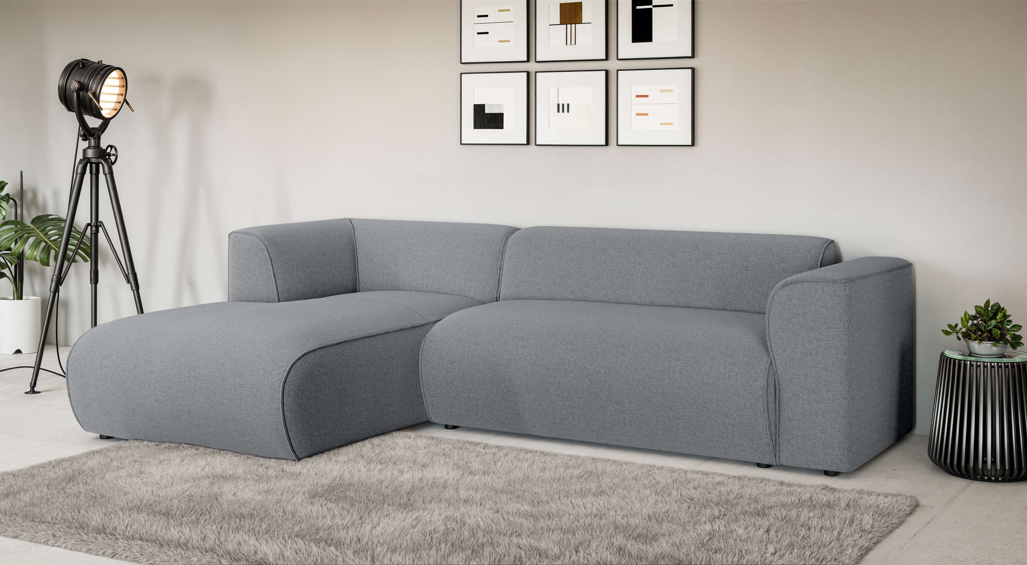 Home affaire Ecksofa »MERID L-Form (257 cm), zeitlos & stilvolles Design,« günstig online kaufen