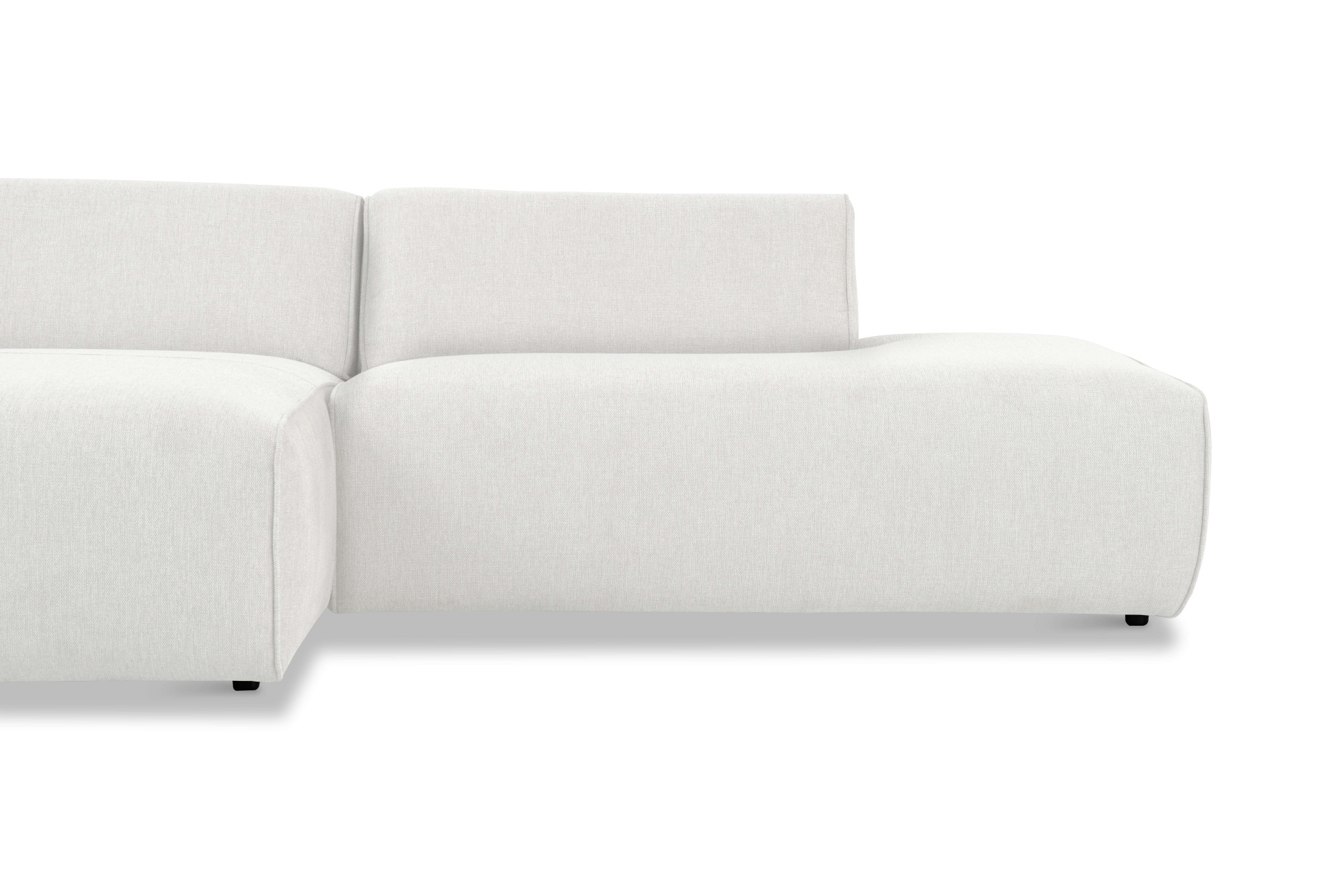andas Ecksofa »Noord mit Kedernaht, Breite 227 cm«, Cord, Struktur, Webstoff, mit Wellenunterfederung, Massivholzrahmen