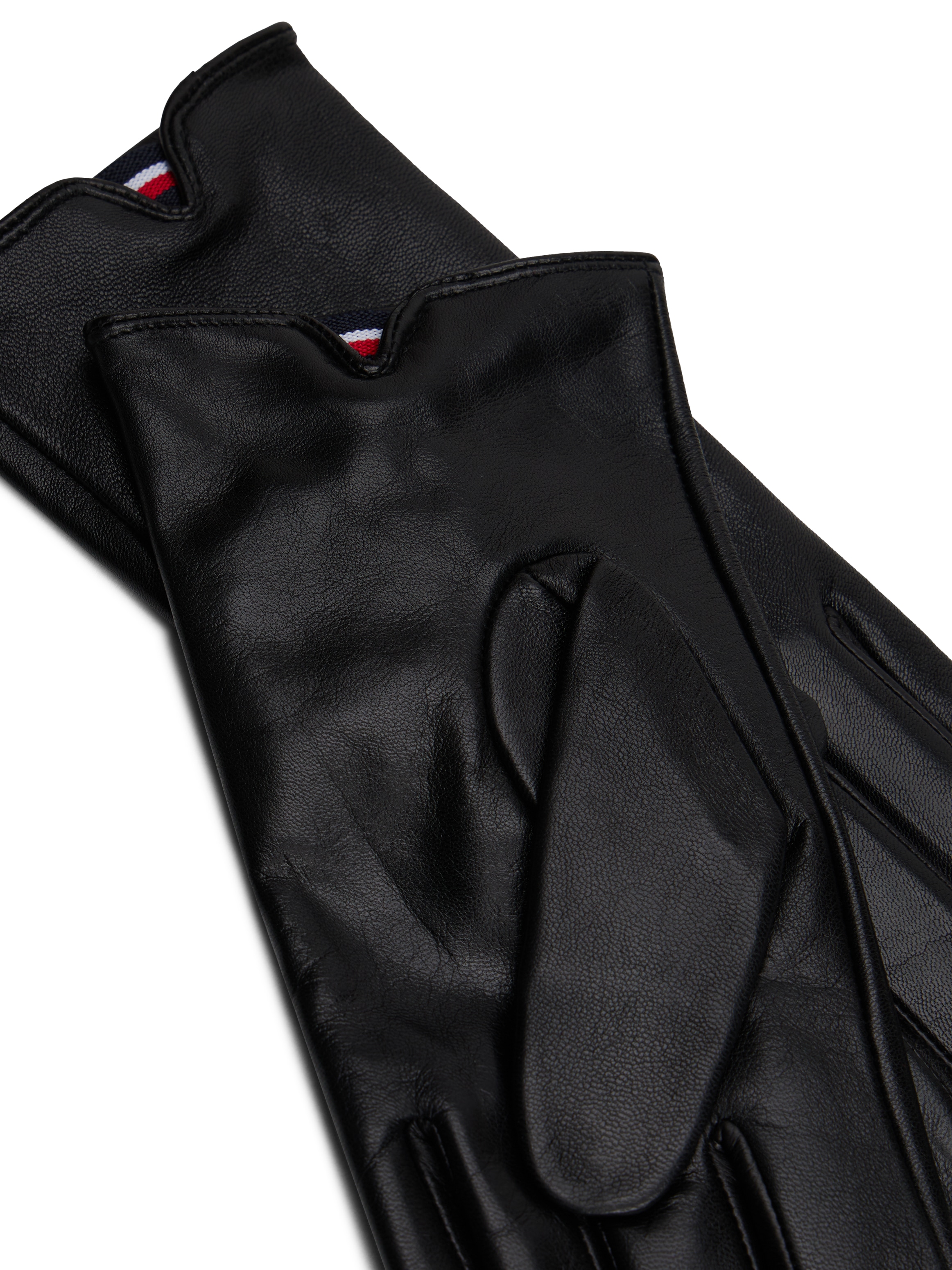 Tommy Hilfiger Lederhandschuhe »TH ELEVATED CHIC LEATHER« Finderhandschuhe, für Damen