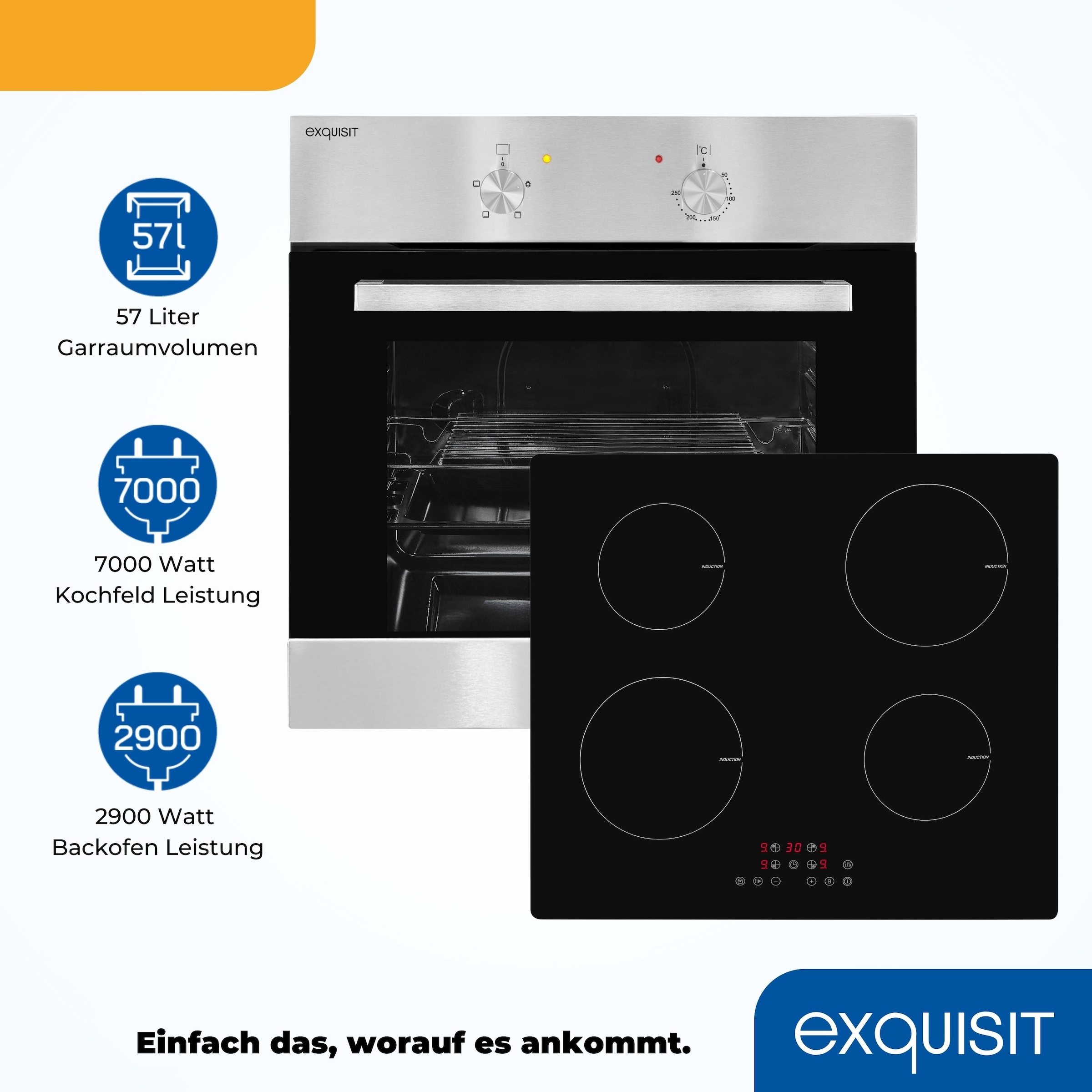 exquisit Backofen-Set »BAKO555600U«, Kühlventilator
