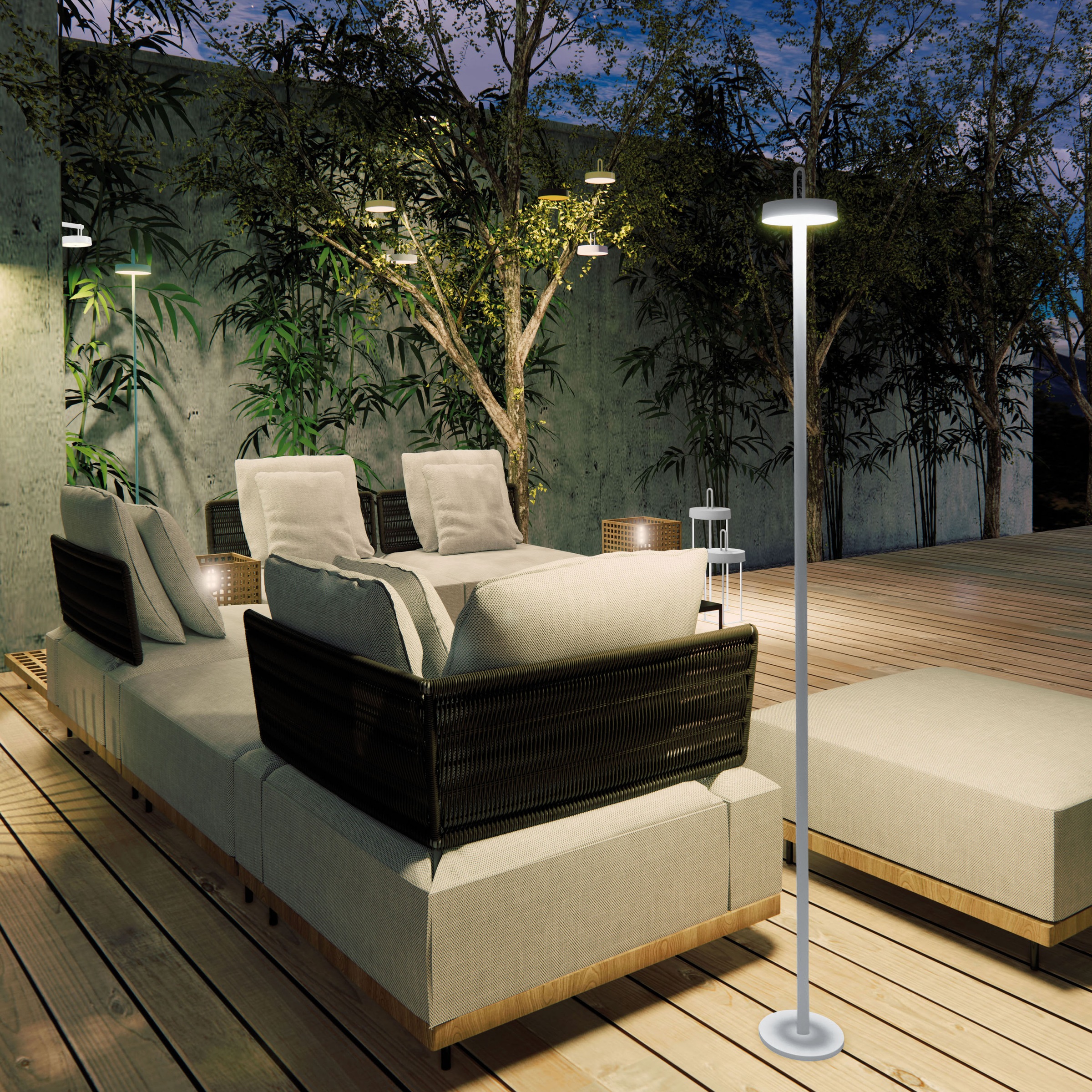 JUST LIGHT Stehlampe »AMAG«, 1 flammig, Leuchtmittel LED-Modul | LED fest integriert, Akkuleuchte