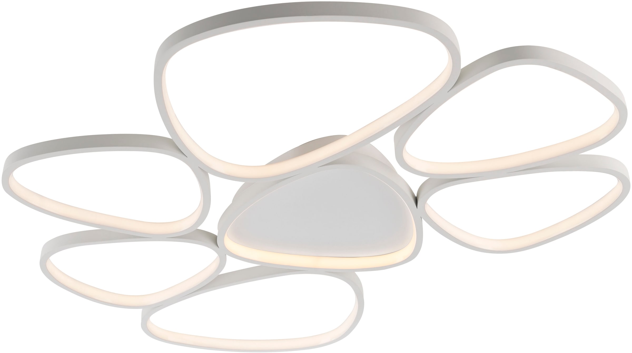 JUST LIGHT Deckenleuchte »PEBBLES« LED-Board 1 Stk. Warmweiß LED, dimmbar, günstig online kaufen